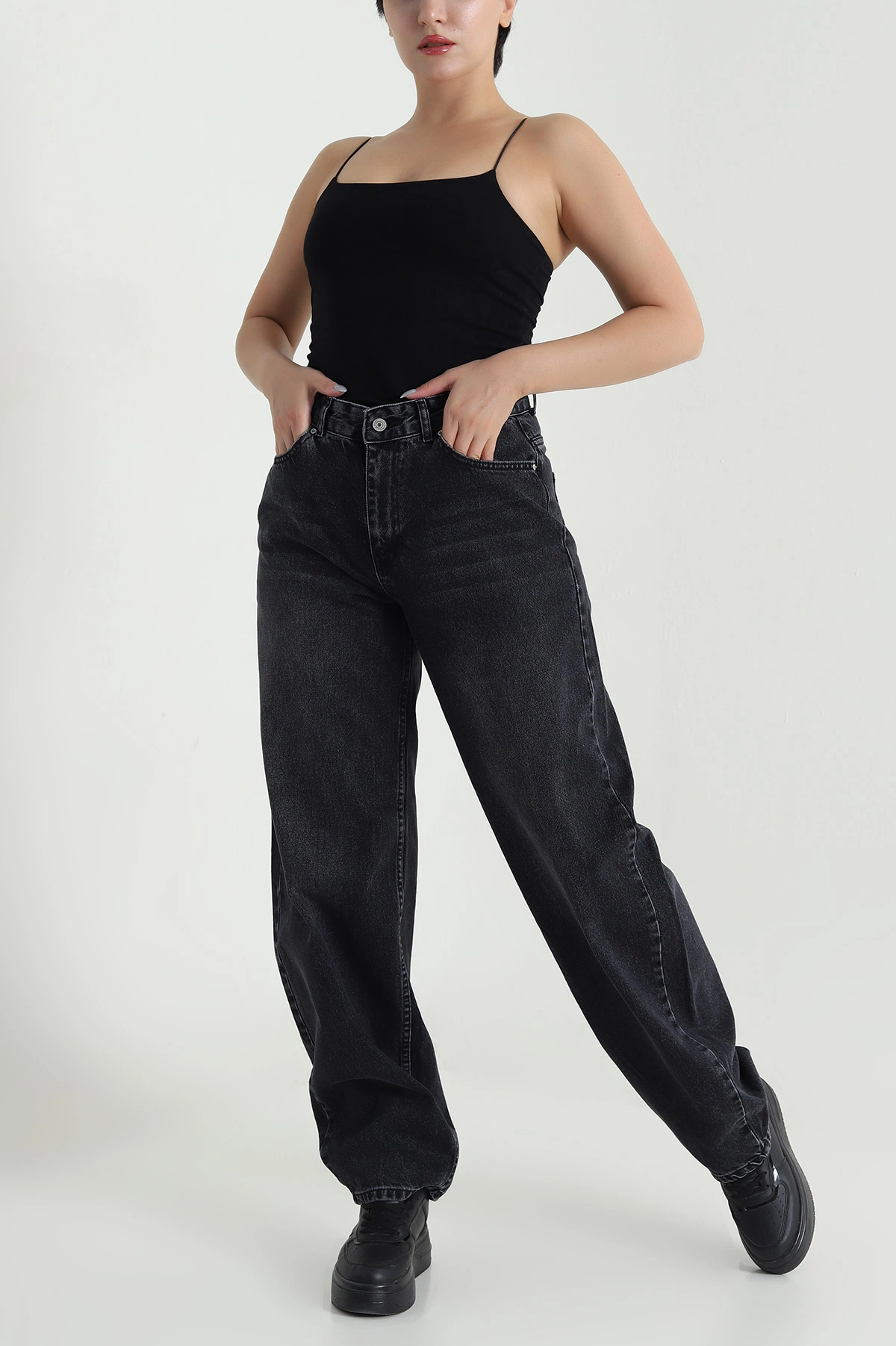 Füme Boyfriend Kadın Kot Pantolon 480914