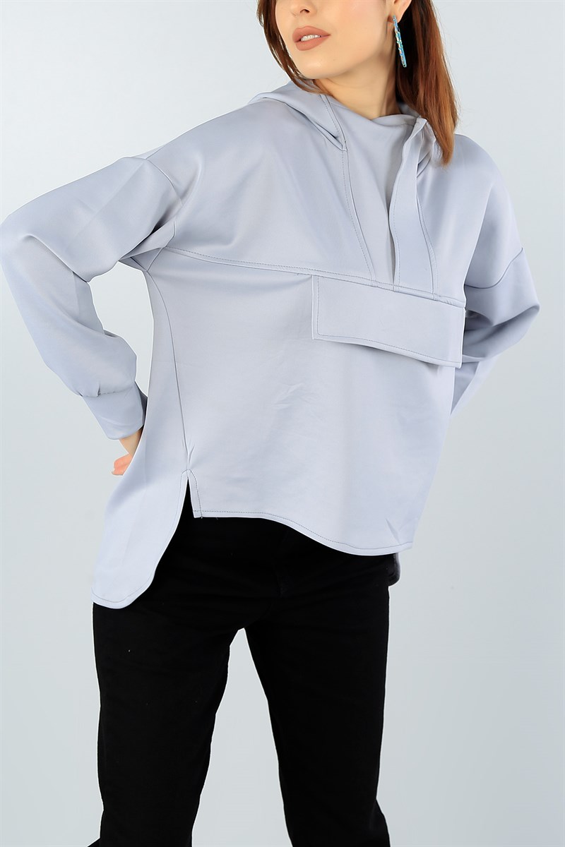 Füme Dalgıç Kumaş Bayan Sweat 46660
