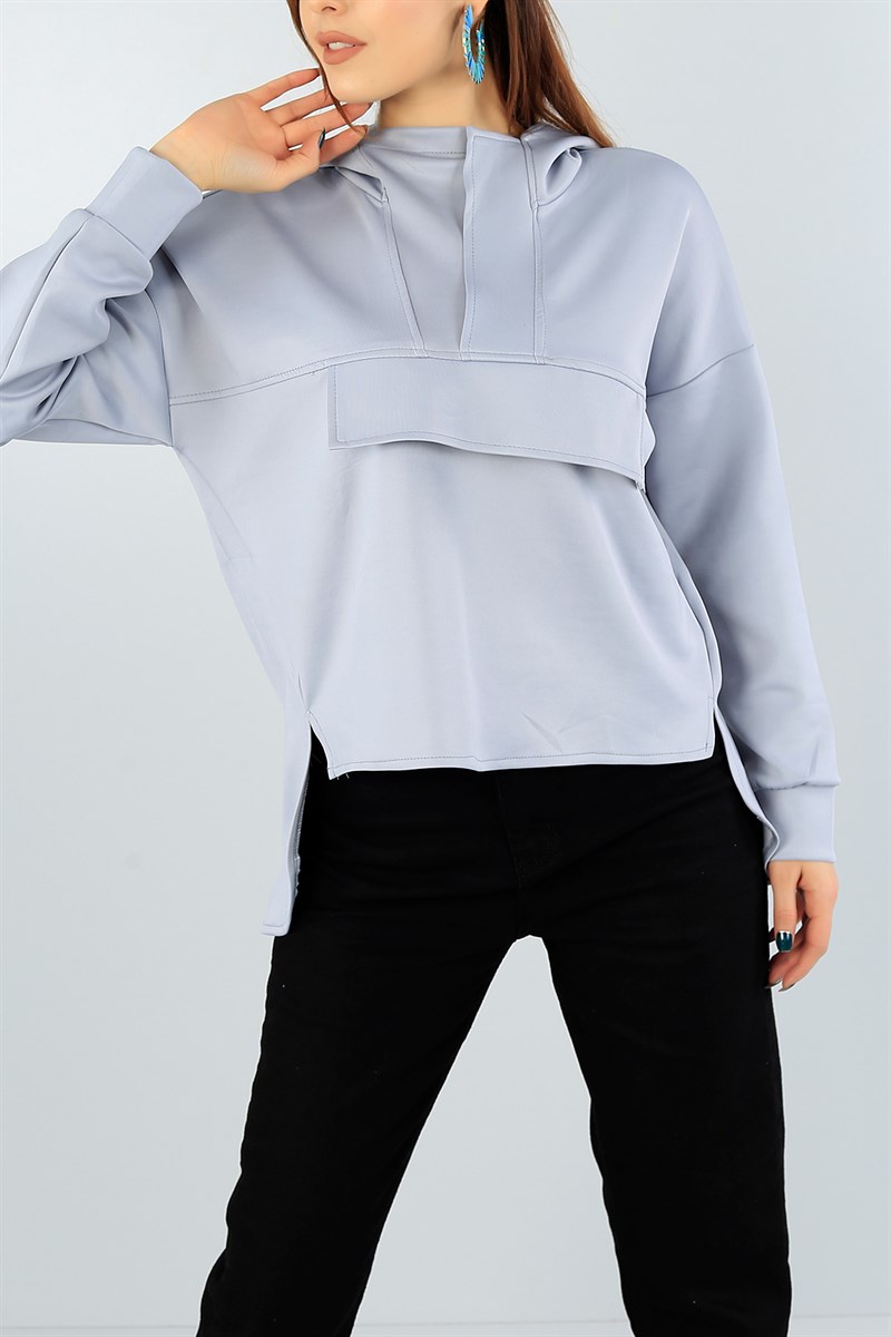 Füme Dalgıç Kumaş Bayan Sweat 46660
