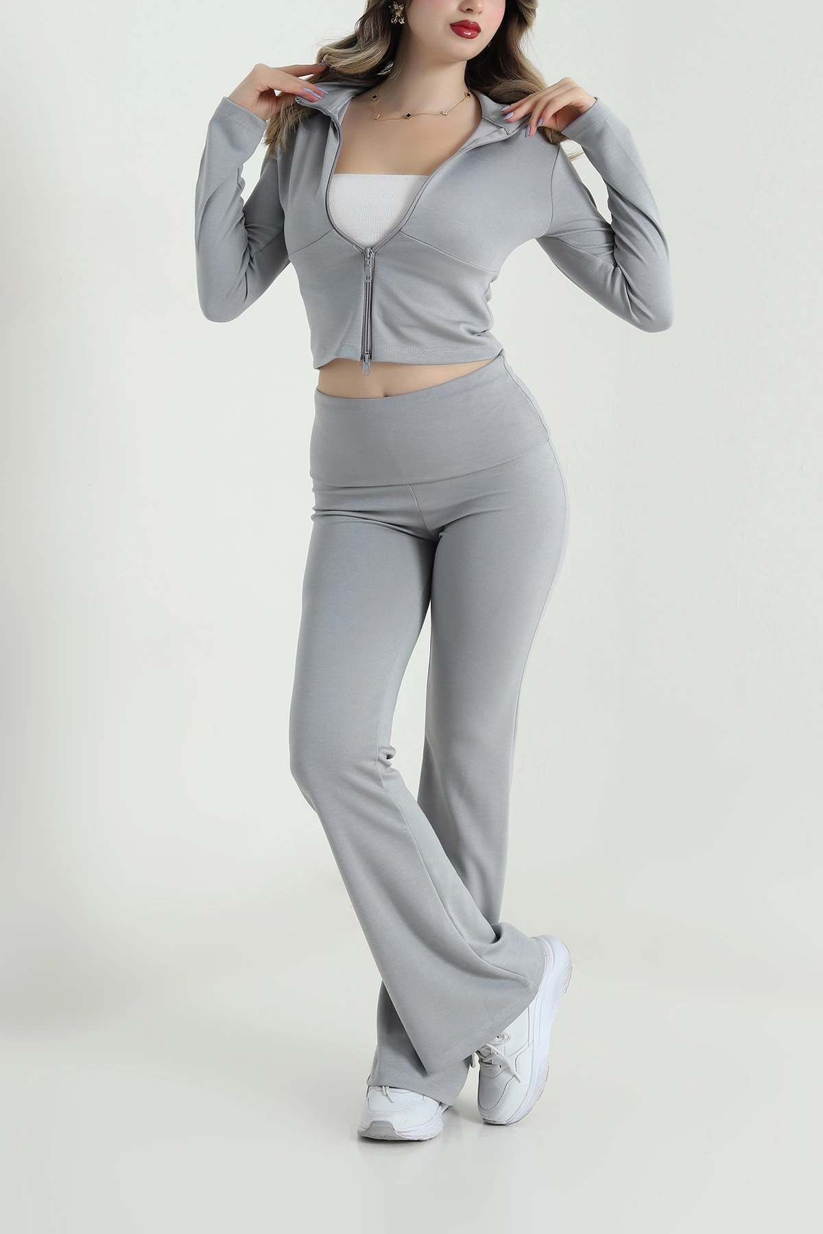 Füme Fermuarlı Modal Kadın İkili Takım 494746