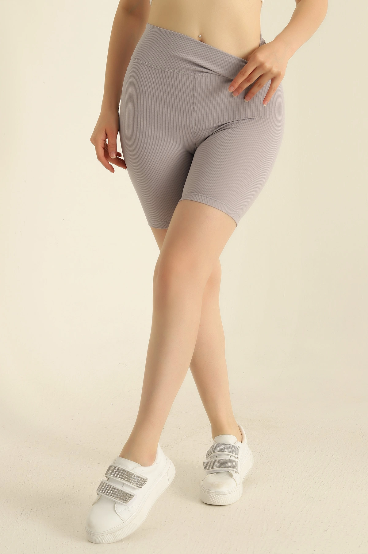 Füme Fitilli Likralı Şort Tayt 278409