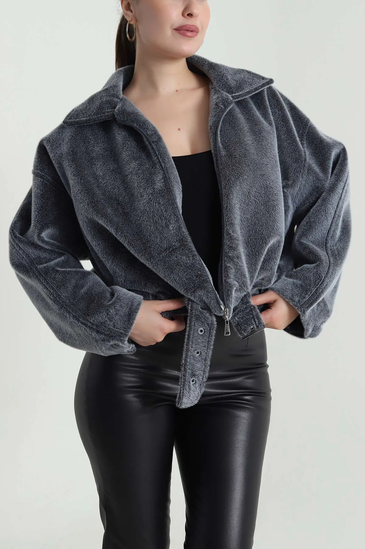 Füme Fox Bomber Kadın Mont 483985