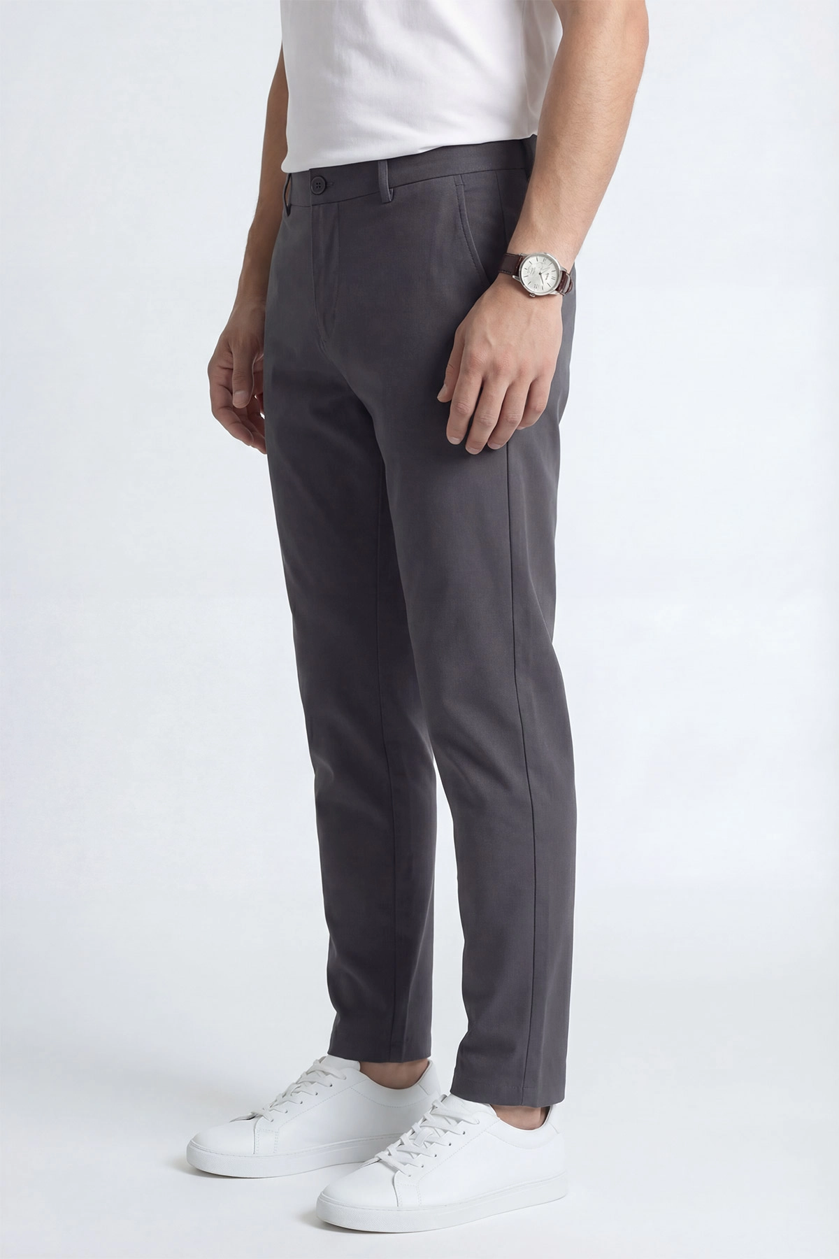 Füme Havuç Kesim Paraşüt Kumaş Erkek Pantolon 449967