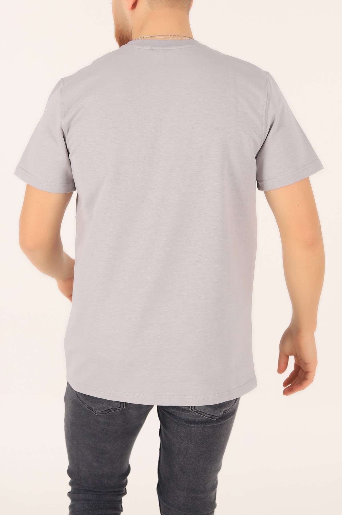 Füme İki İp Oversize Erkek Tişört 163497