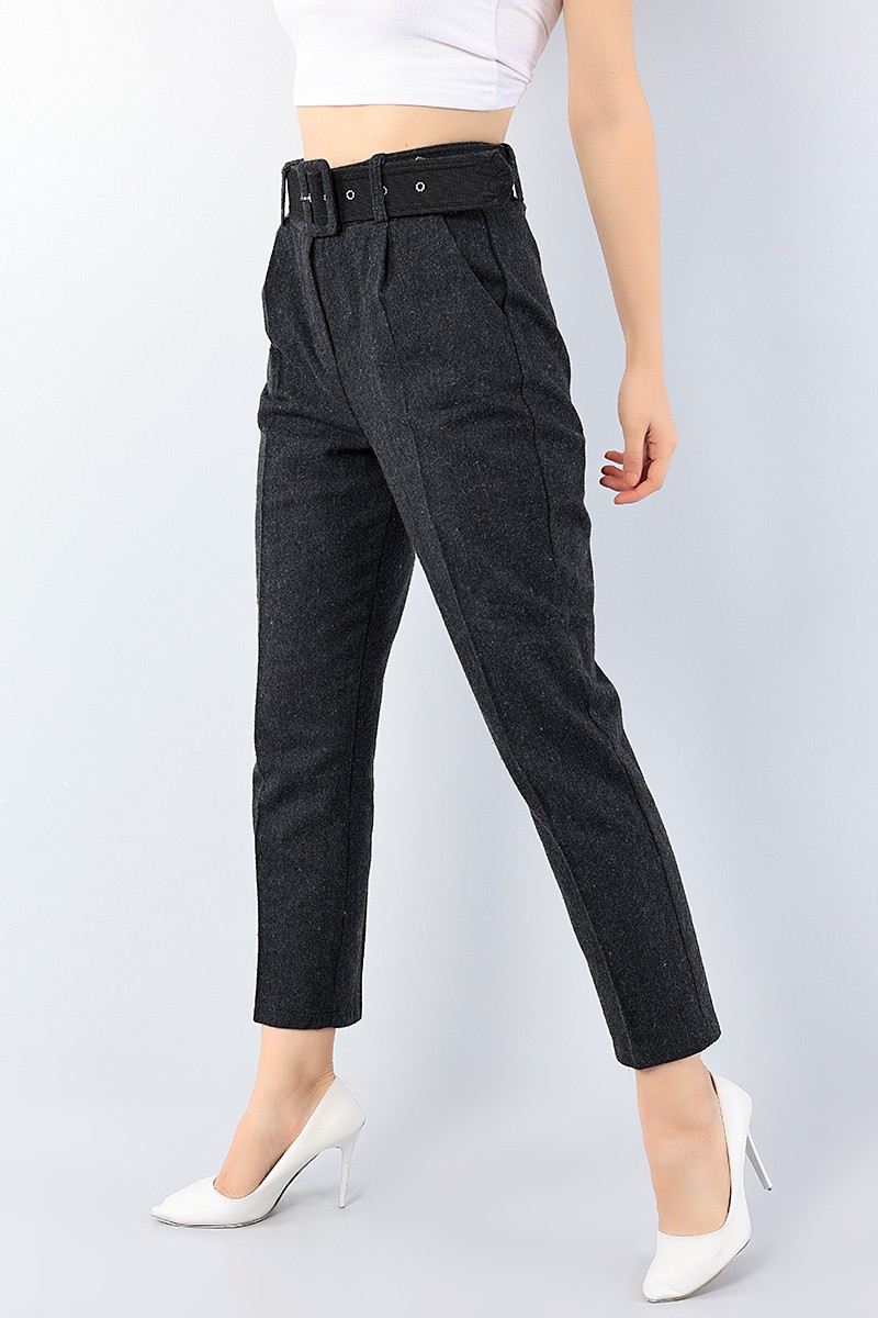 Füme Kemerli Bayan Kaşmir Pantolon 75700