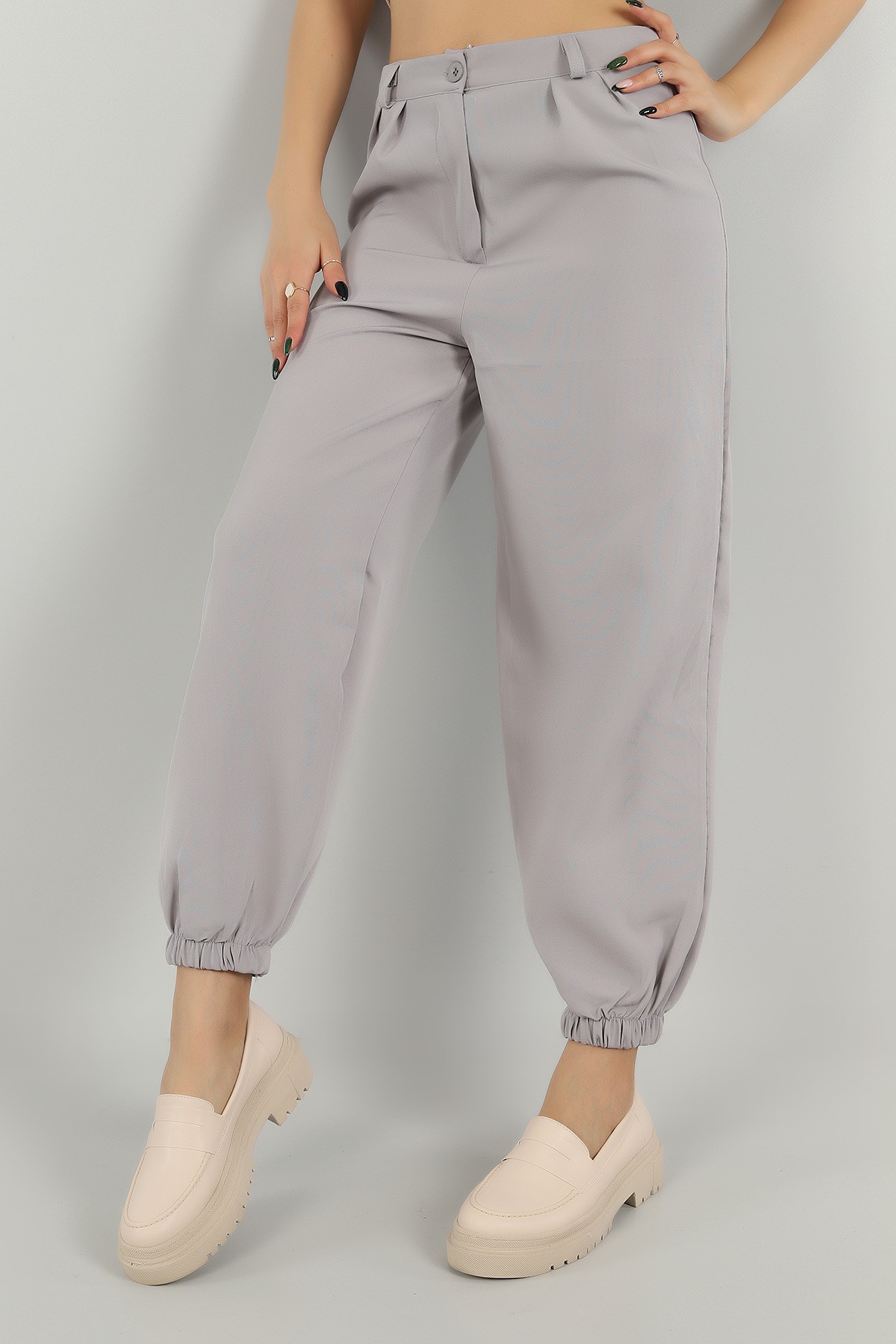 Füme Paça Lastikli Şalvar Pantolon 147071