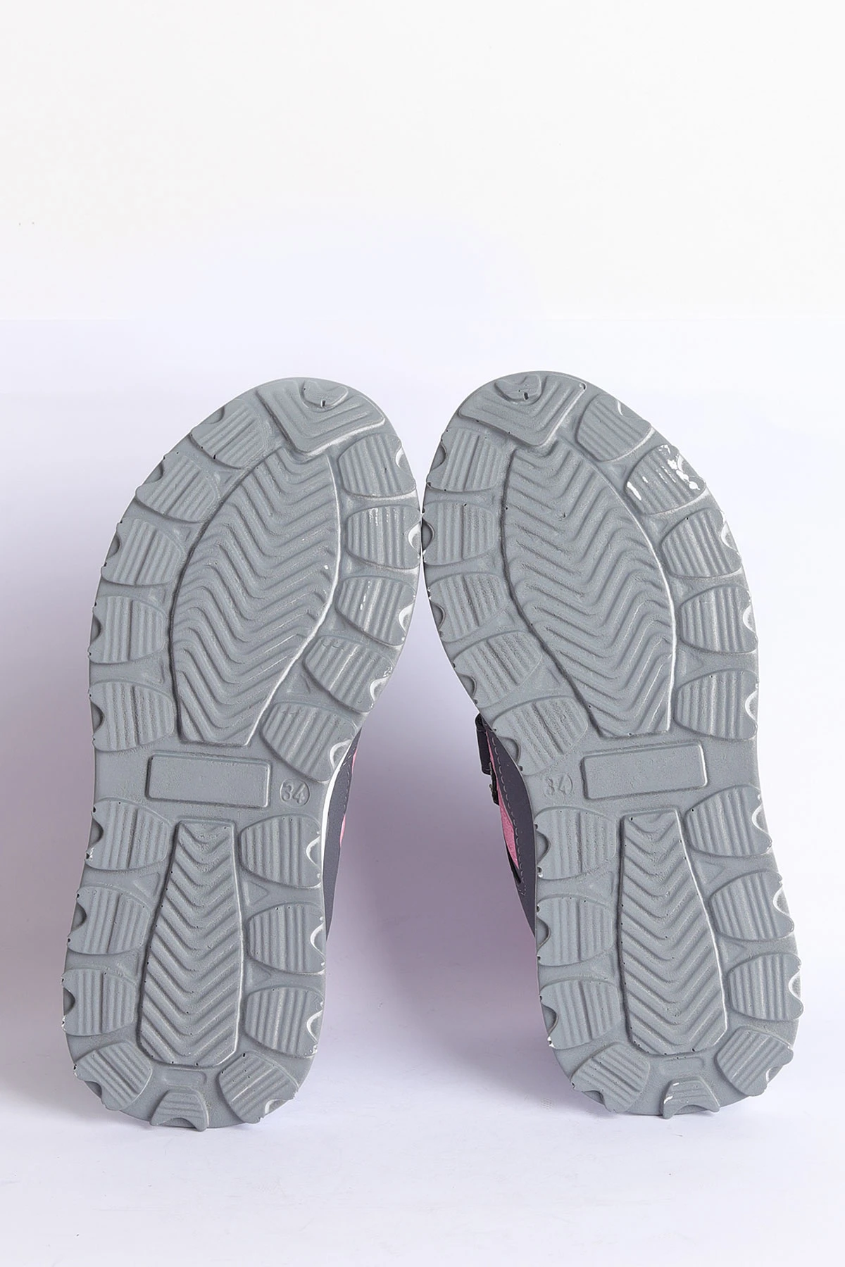 Füme Pembe (31-35 Filet) Yan  Şeritli Cırtlı Kalın Taban Kız Çocuk Spor Ayakkabı 309106