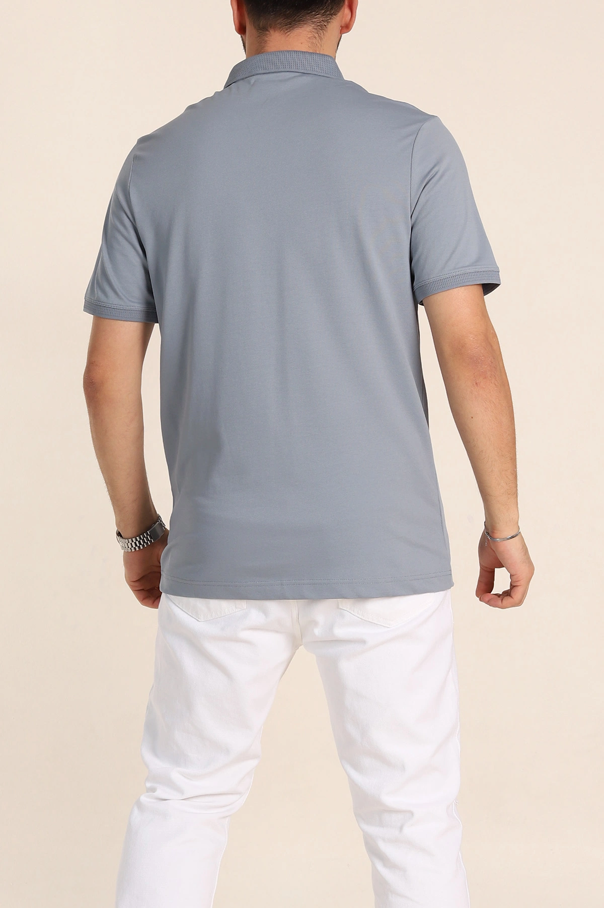 Füme Regular Fit Dokulu Polo Yaka Erkek Tişört 342498