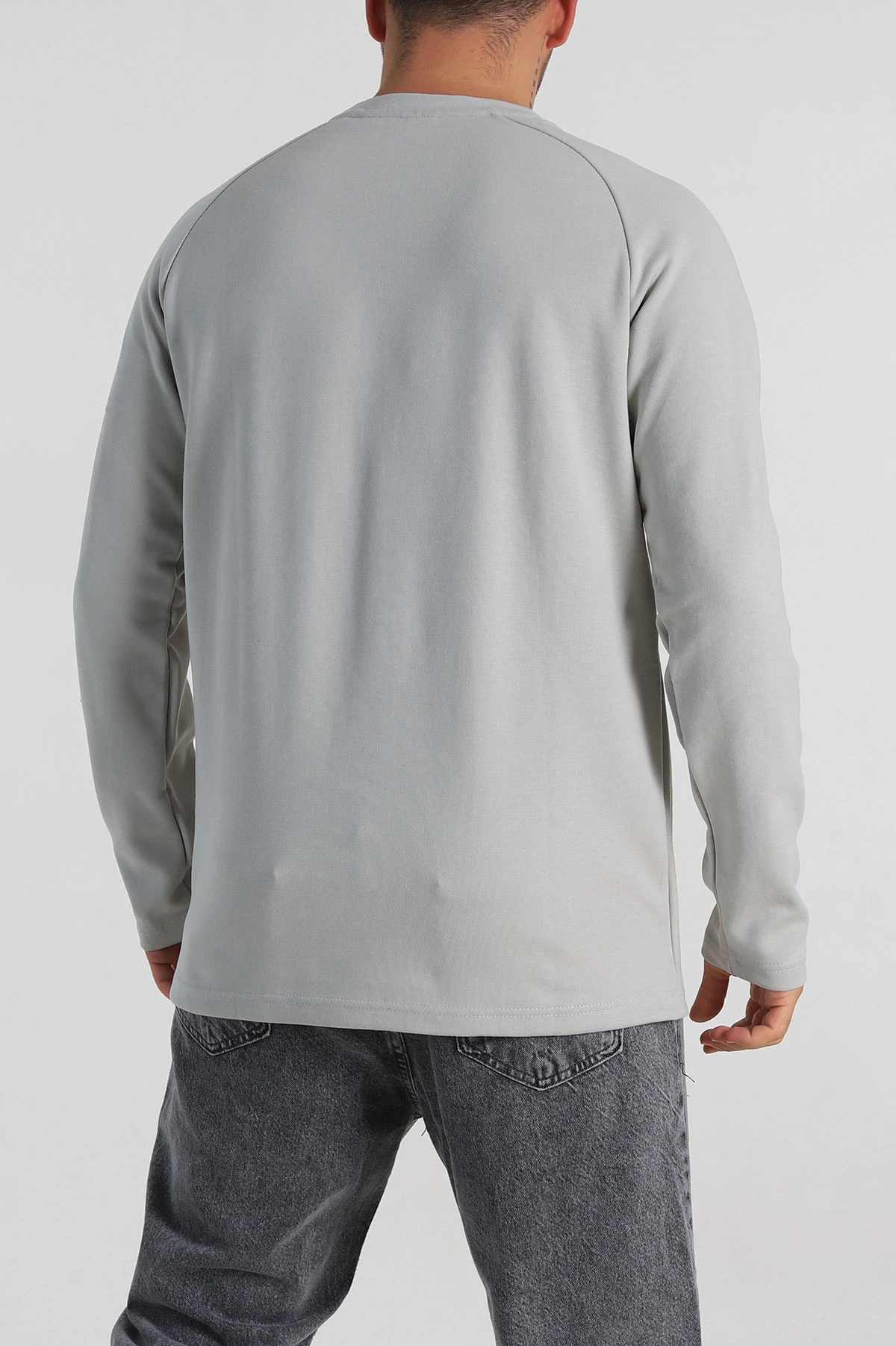 Füme Regular Fit Kabartma Baskılı Erkek Sweatshirt 305850