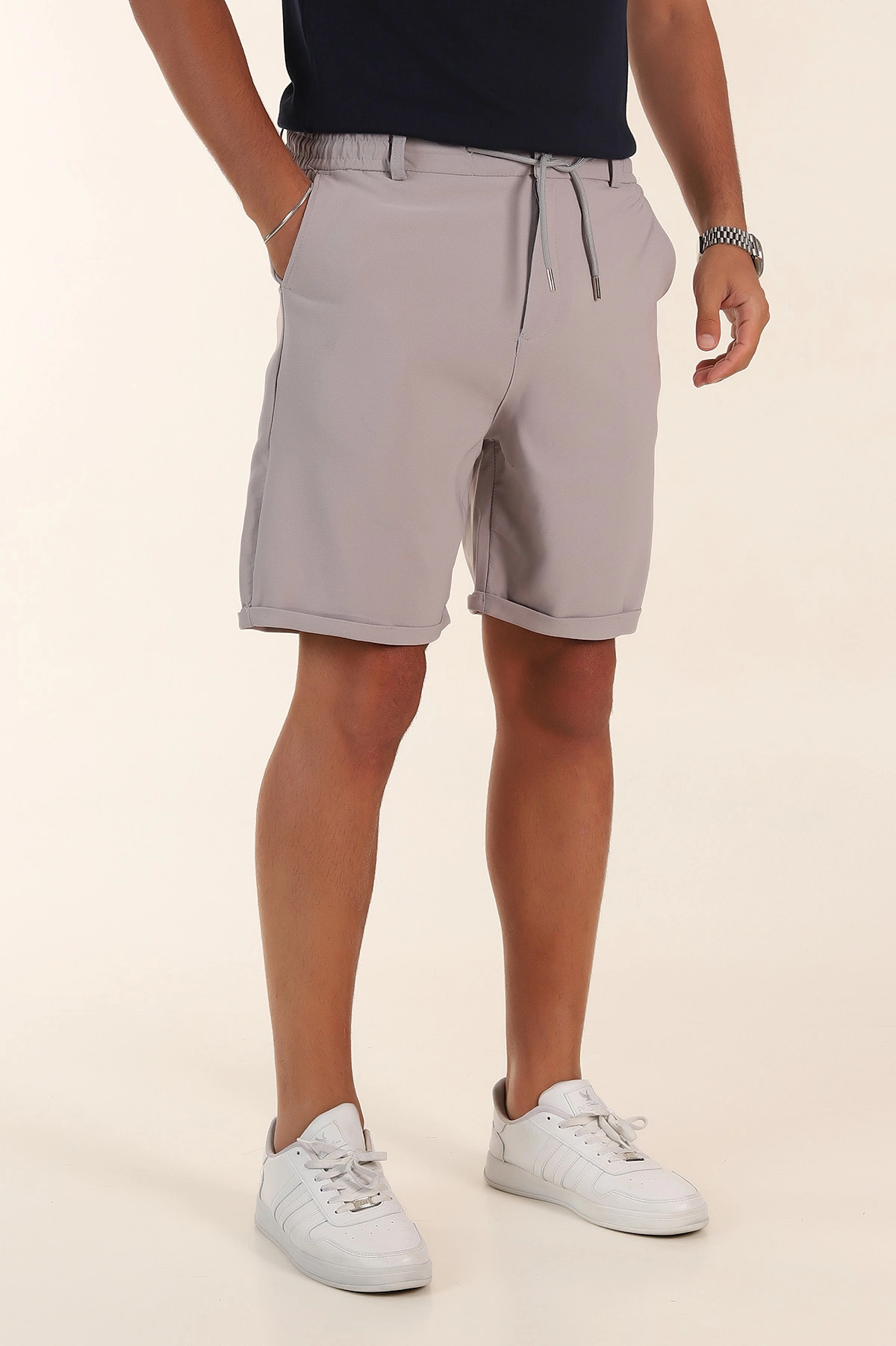 Füme Relaxed Fit Double Kumaş Duble Paça Erkek Şort 382315