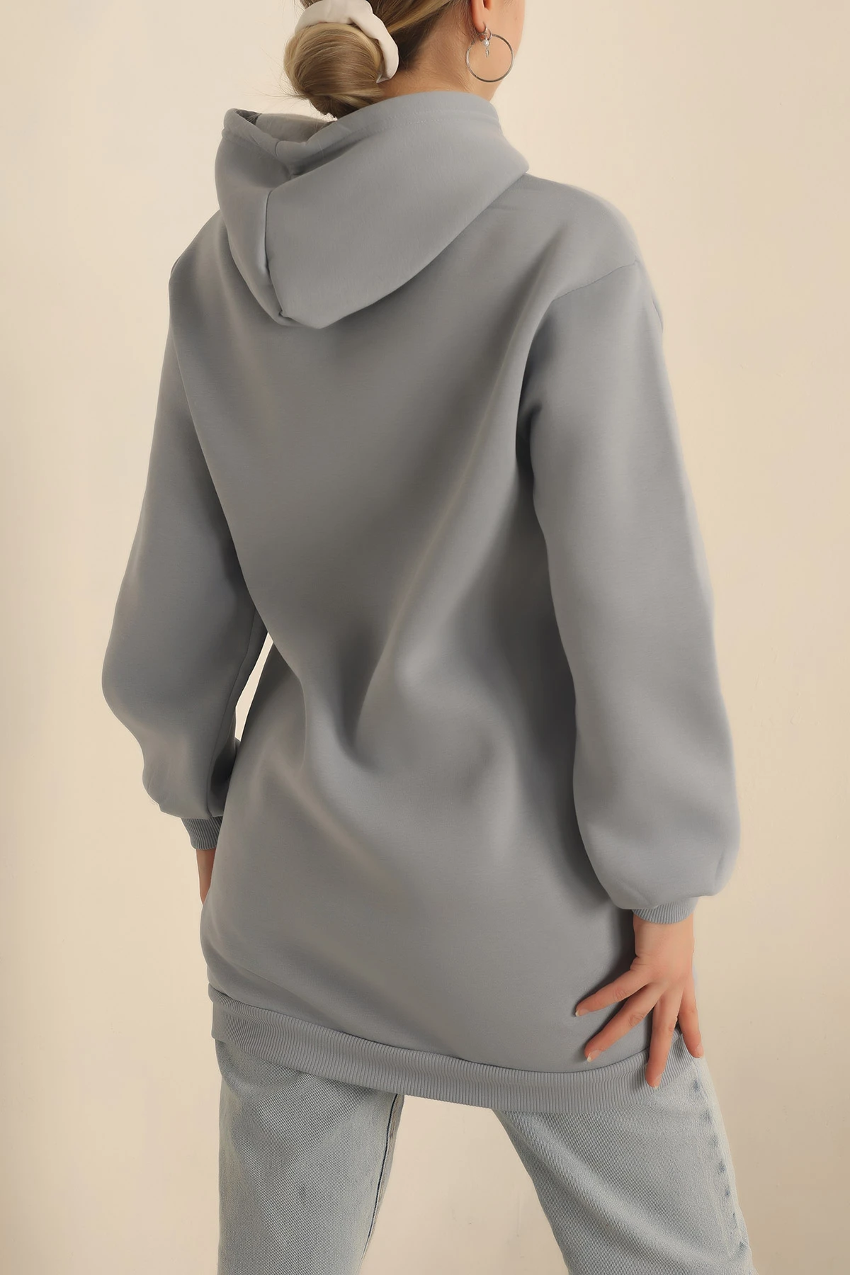 Füme Şardonlu Baskılı Sweat Tunik 229921