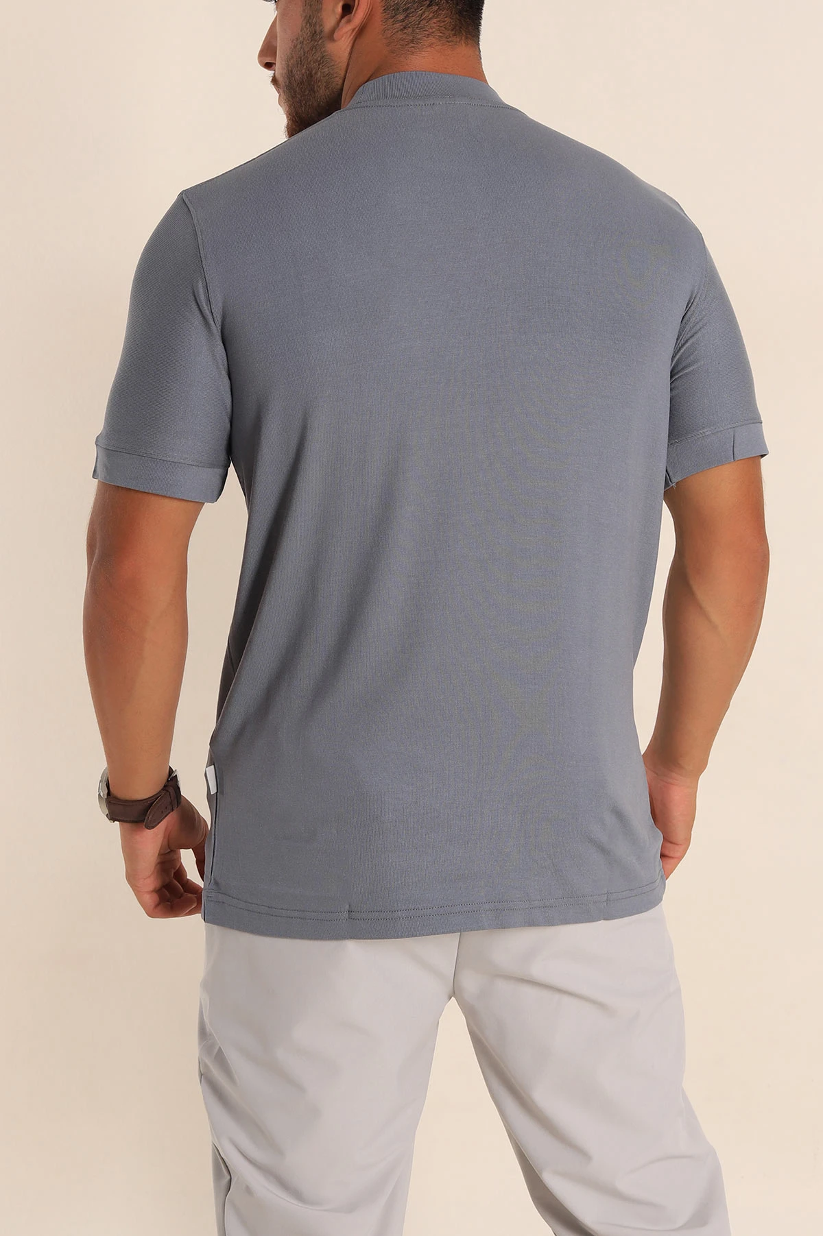 Füme Slim Fit Basic Likralı Erkek Tişört 268493