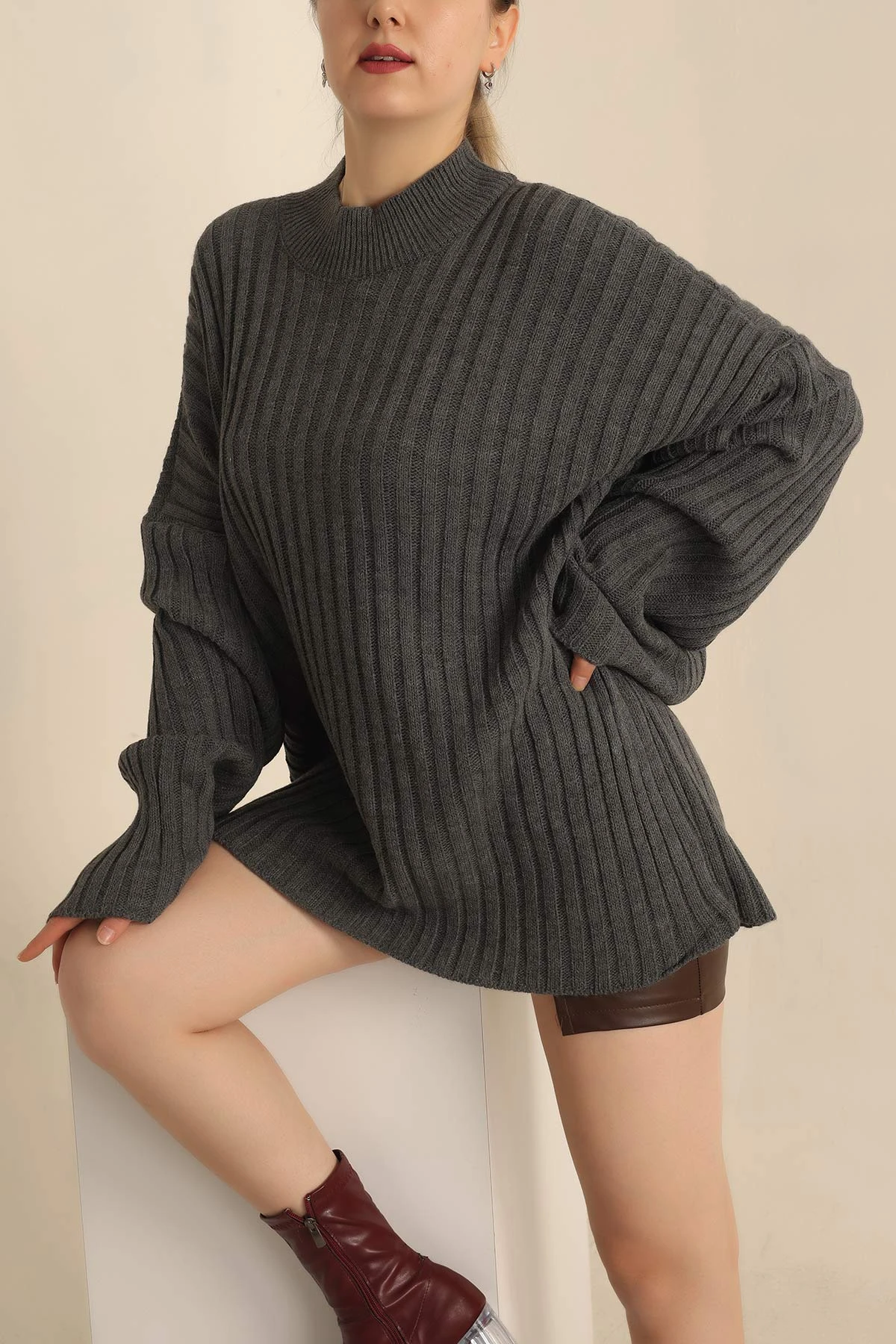 Füme Triko Kazak Tunik 239786