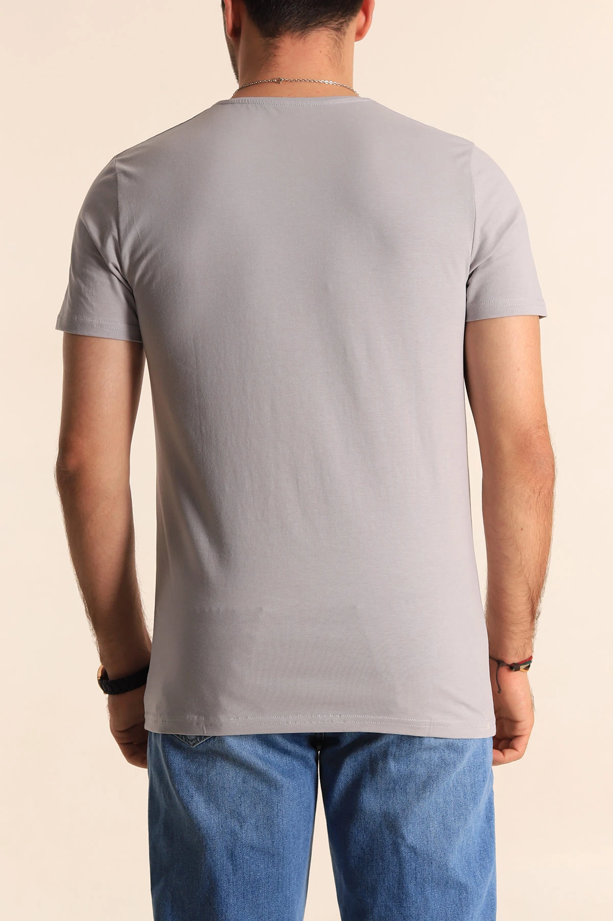 Füme V Yaka Basic Erkek Tişört 172983