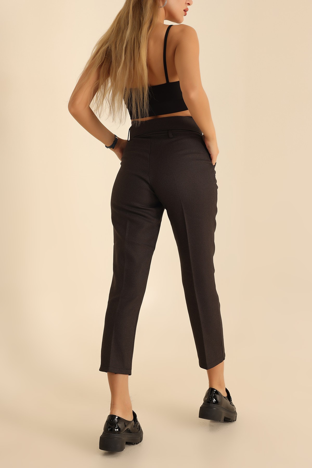 Füme Yün Efekt Bayan Pantolon 209348