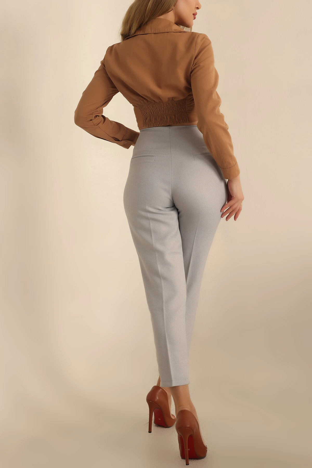 Füme Yün Efekt Bayan Pantolon 234249