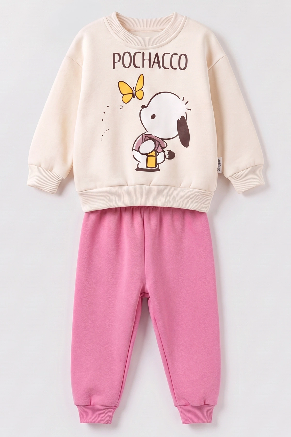 Fuşya (1-3 Yaş) Kelebek Baskılı 3 İp Şardonlu Kız Çocuk&Bebek Kışlık Takım 494451