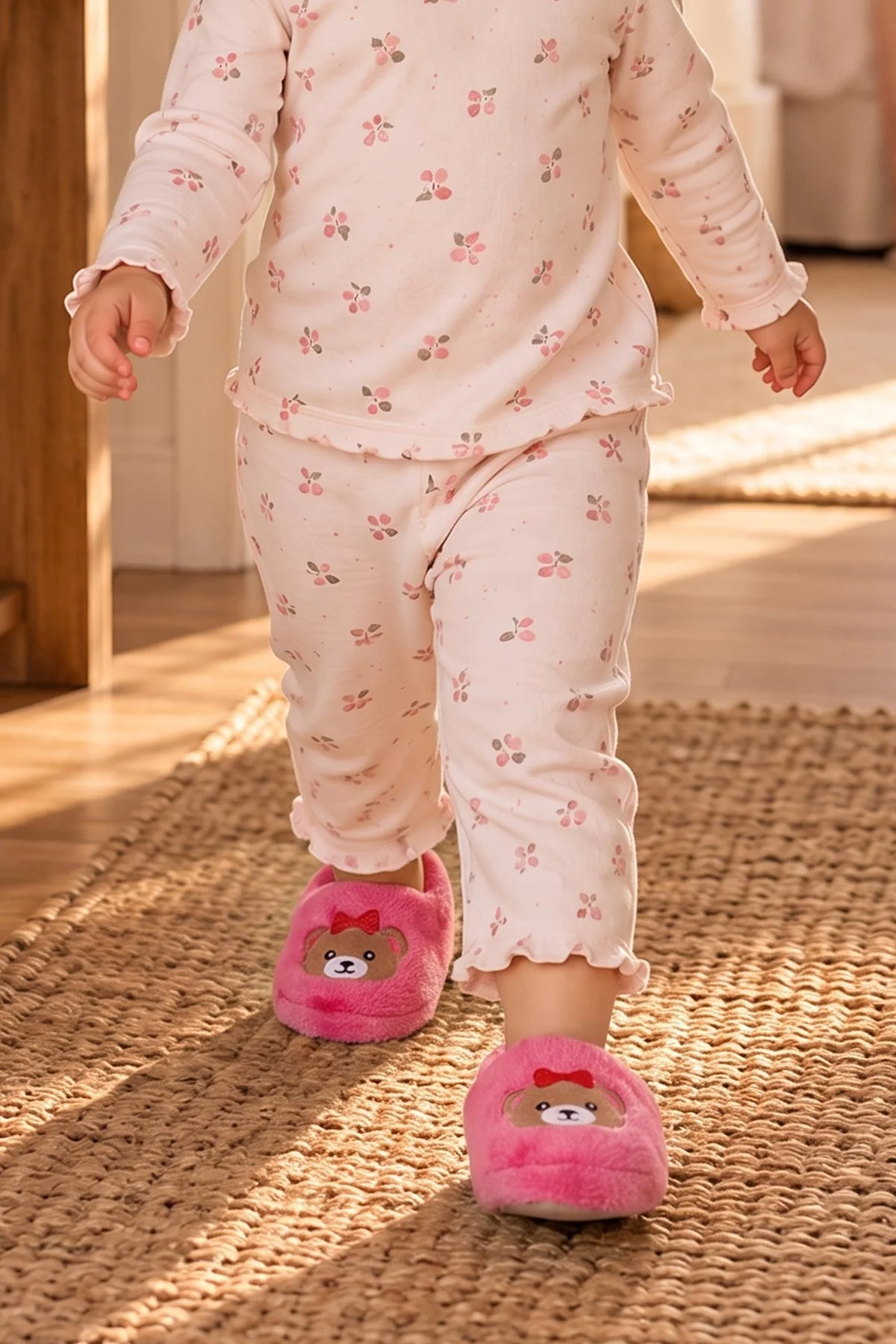 Fuşya ( 21 - 24 ) Peluş Figürlü Kız Bebek Panduf 495168