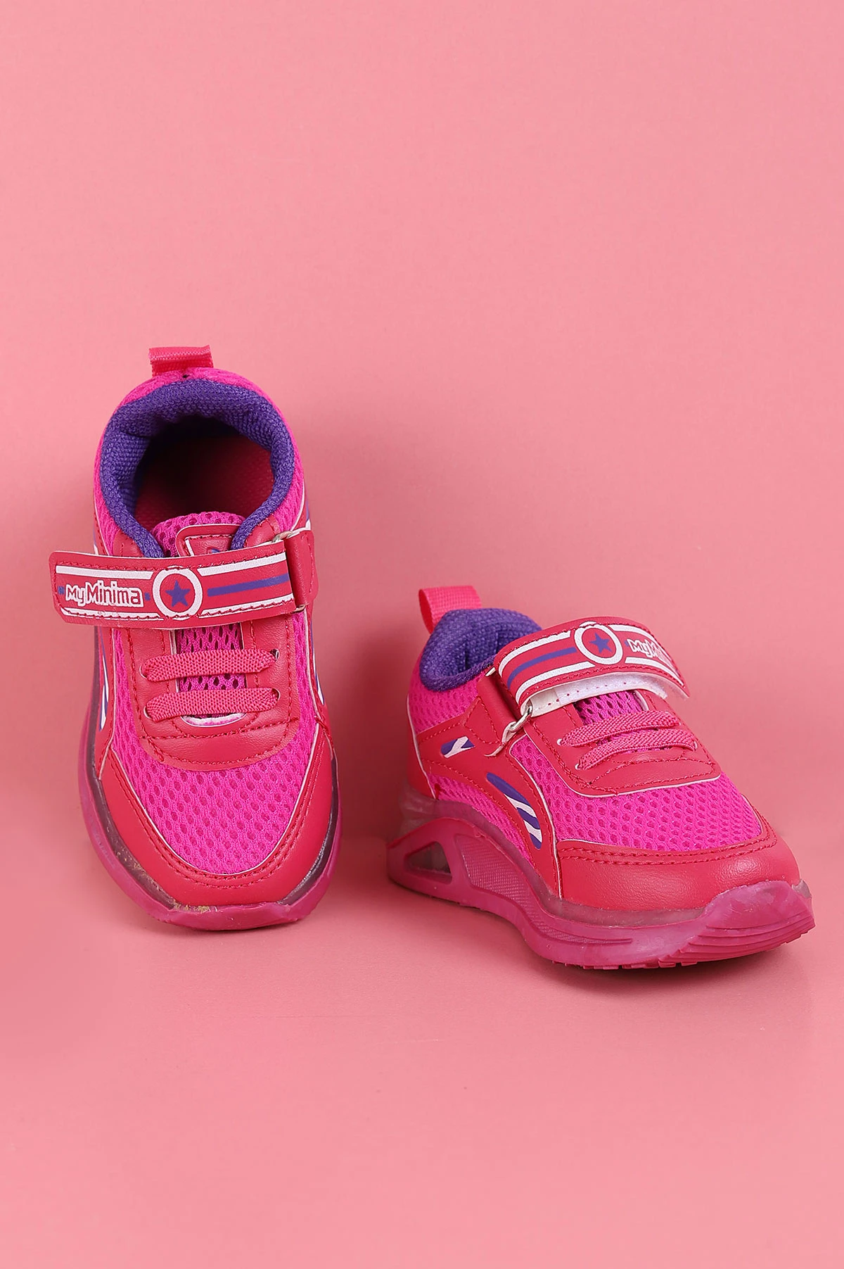Fuşya (21-25 Bebe) Yıldız Baskılı Işıklı Bebe Spor Ayakkabı 257179