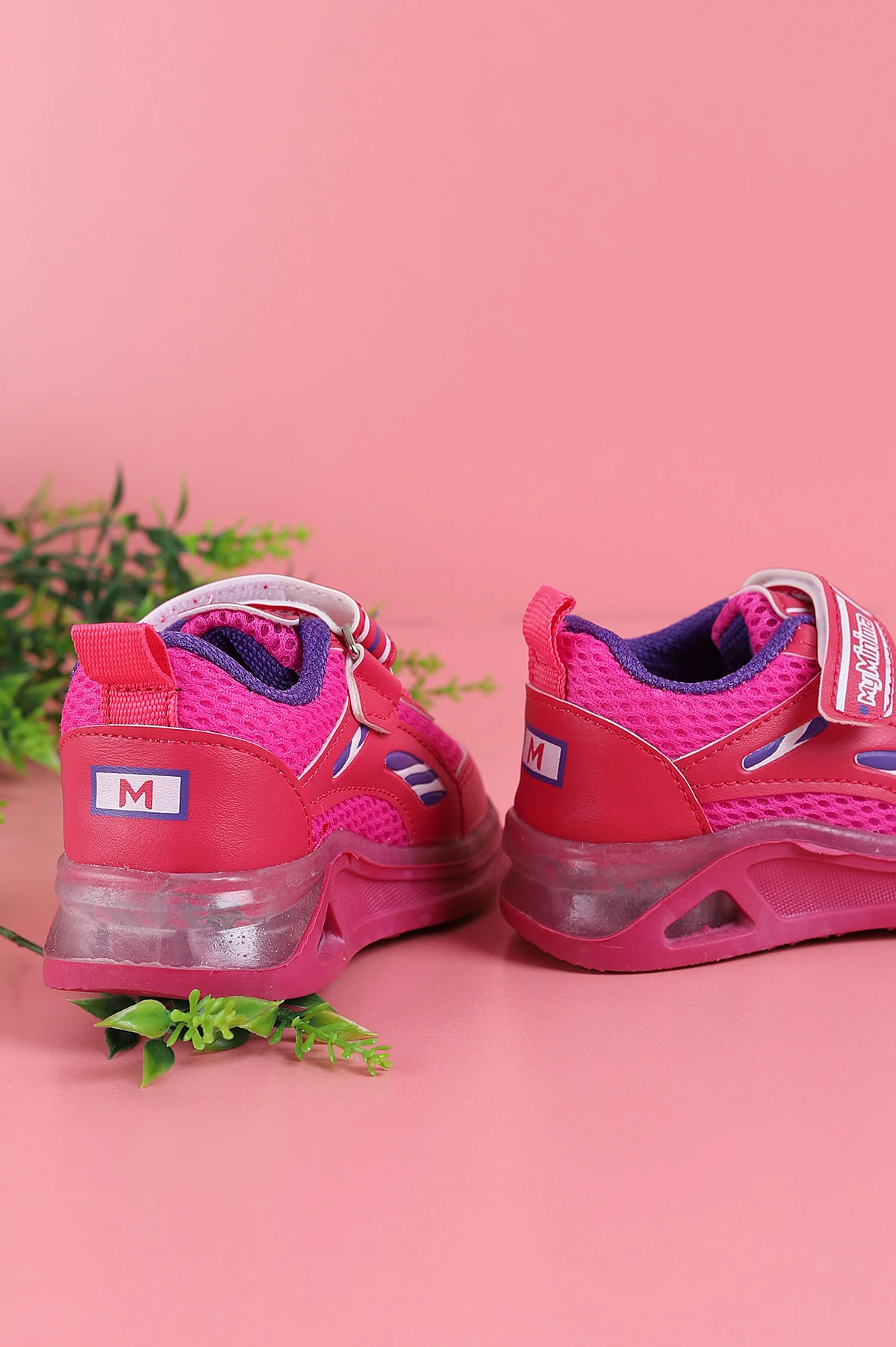 Fuşya (21-25 Bebe) Yıldız Baskılı Işıklı Bebe Spor Ayakkabı 257179