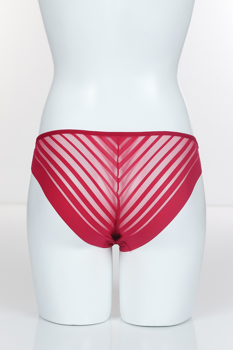 Fuşya 3687 Bikini Ön Arka Transparan Bant Külot 102377