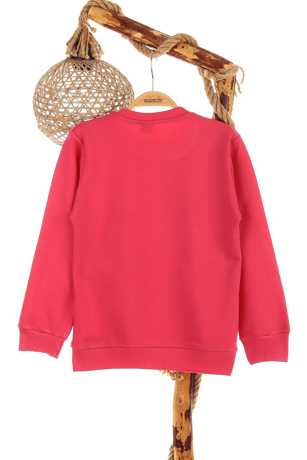 Fuşya (9-12 Yaş) Happy Baskılı Kız Çocuk Sweat 150987