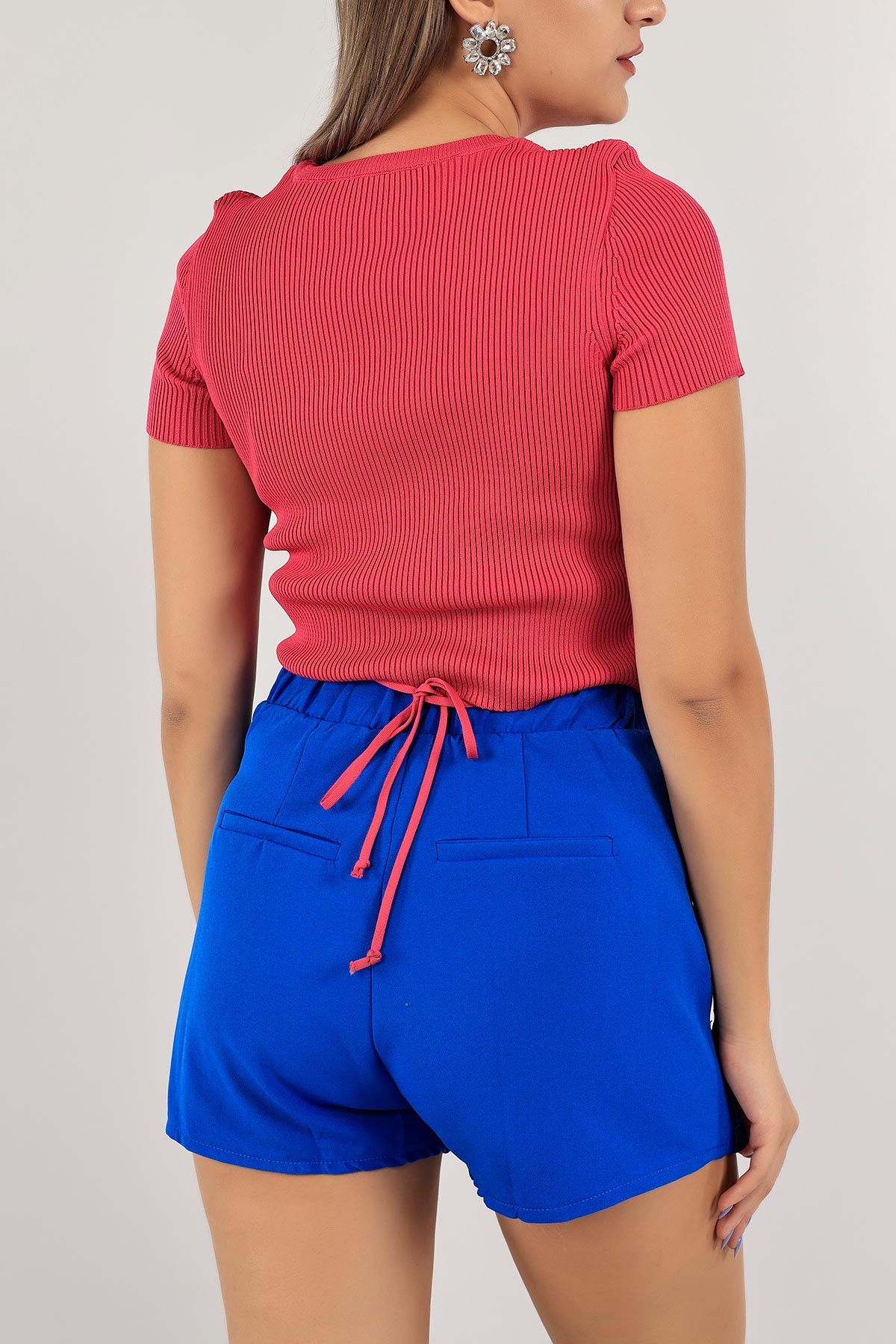 Fuşya Bağlamalı Triko Bluz 126068