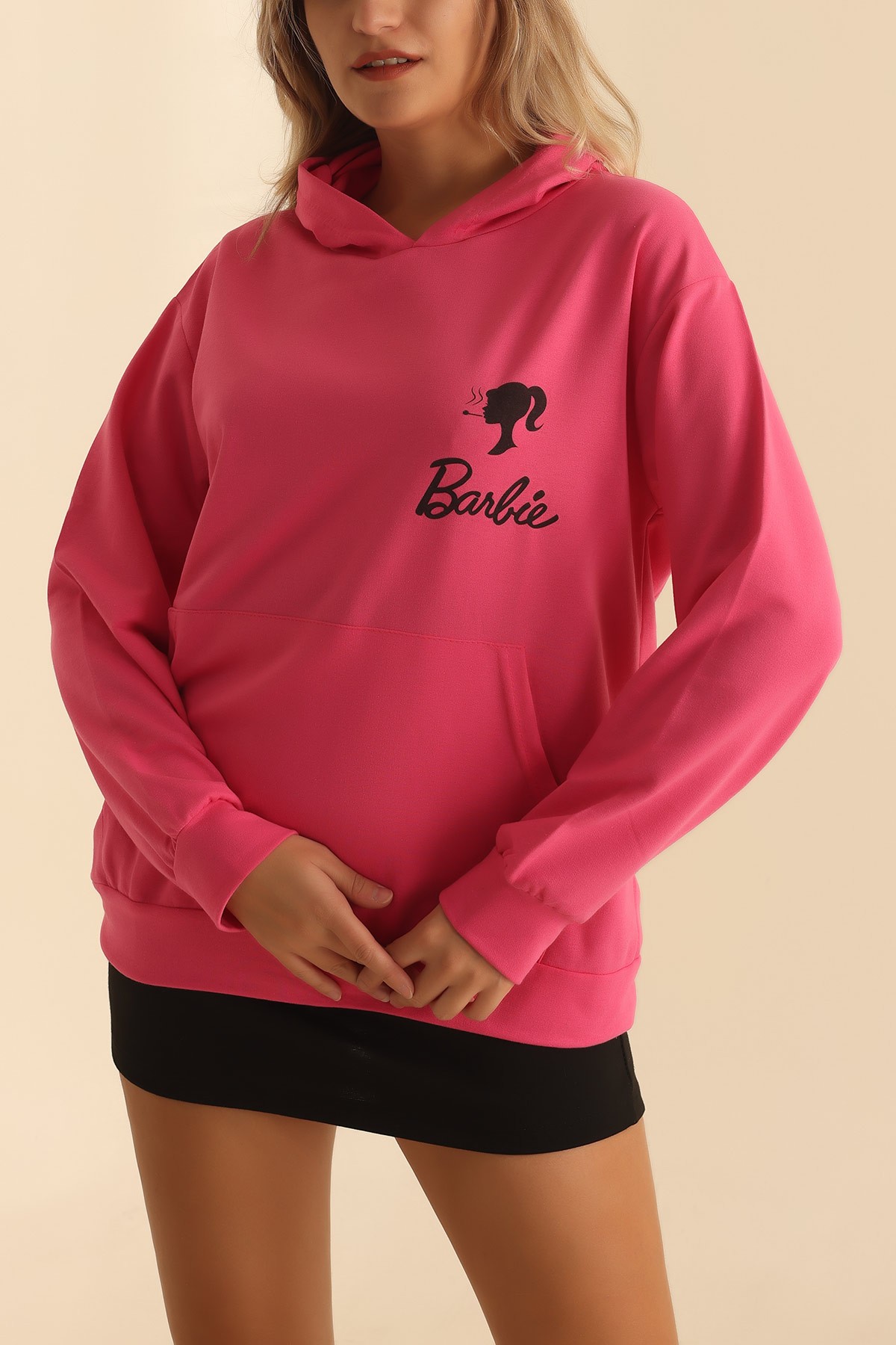 Fuşya Baskılı İki İp Bayan Sweat 201256