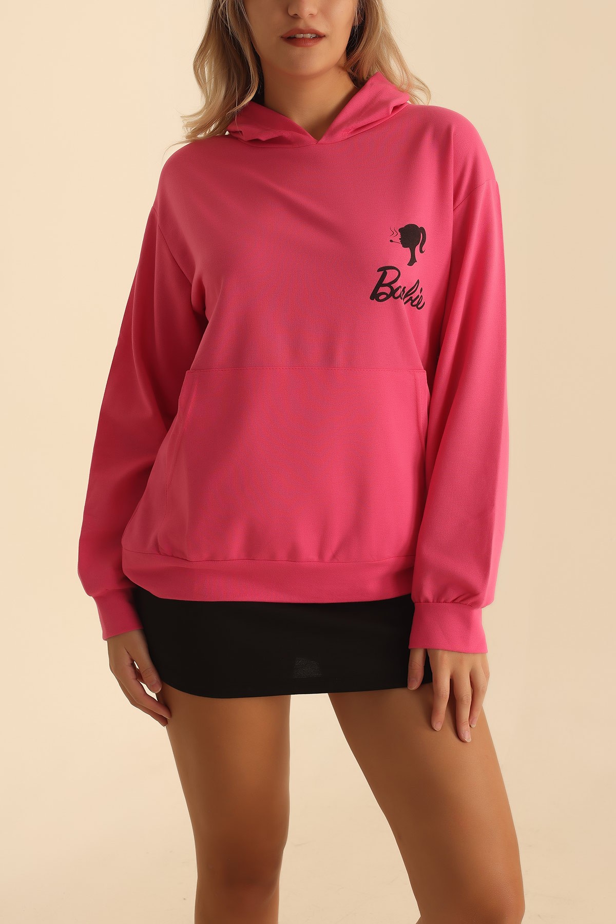 Fuşya Baskılı İki İp Bayan Sweat 201256
