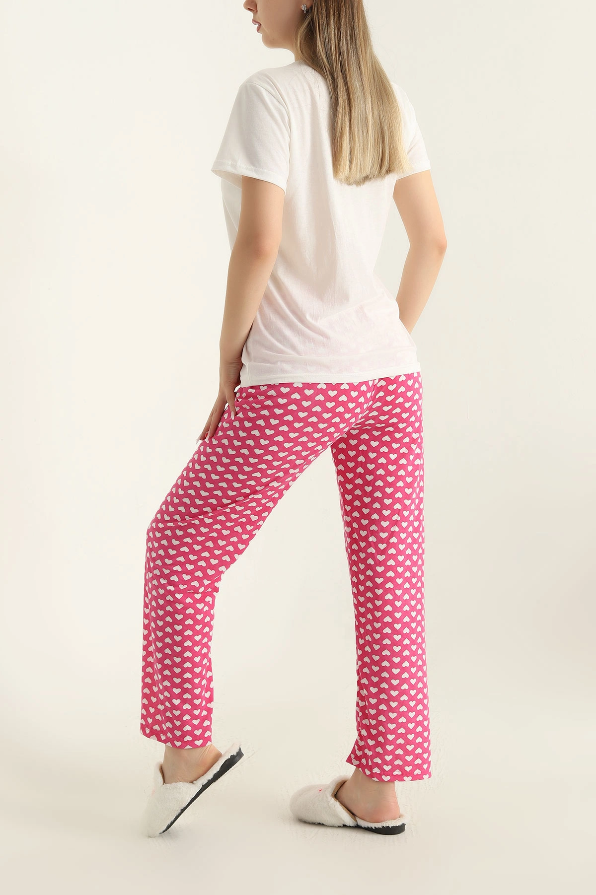 Fuşya Baskılı Süprem Pijama Takımı 288926