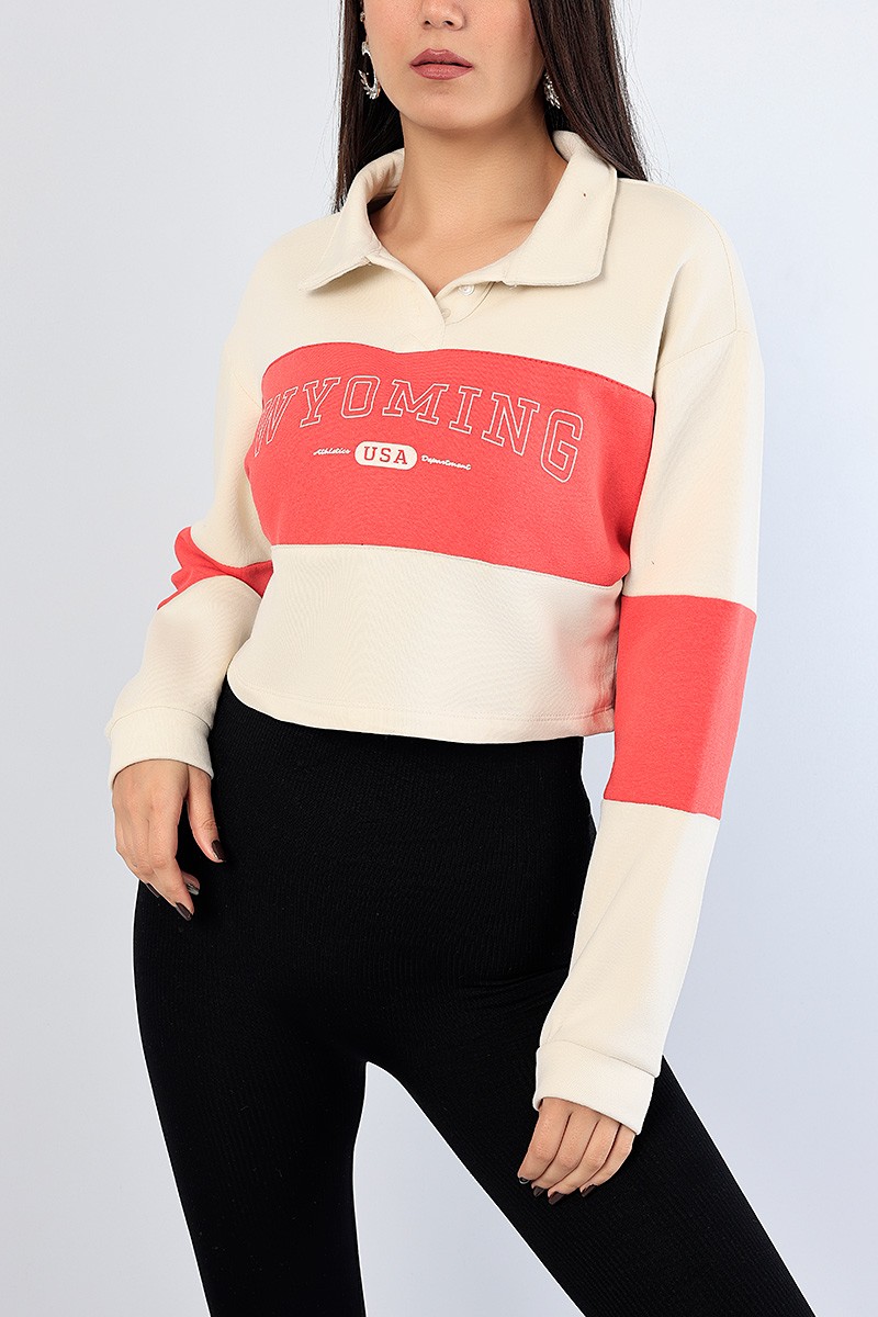 Fuşya Bayan Şardonlu Sweat 82389