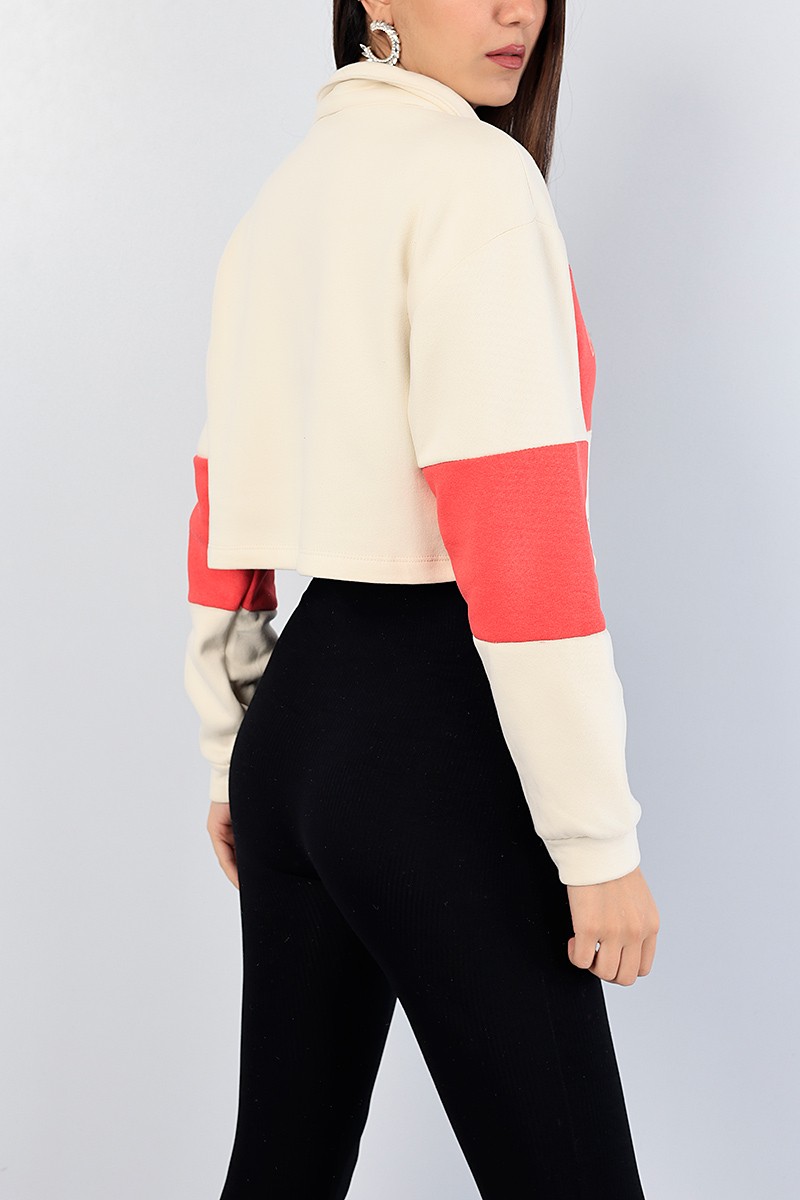 Fuşya Bayan Şardonlu Sweat 82389