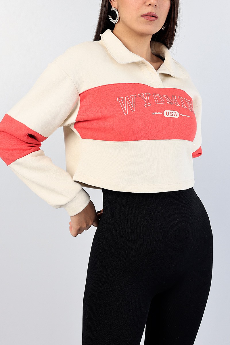 Fuşya Bayan Şardonlu Sweat 82389