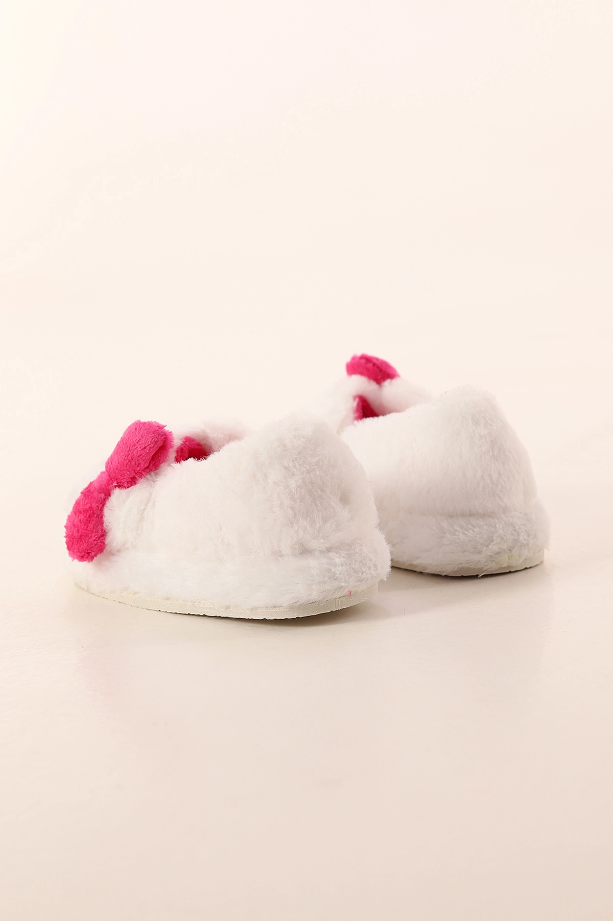 Fuşya Ekru ( 30 - 35 ) Peluş Figürlü Kız Çocuk Panduf 391088