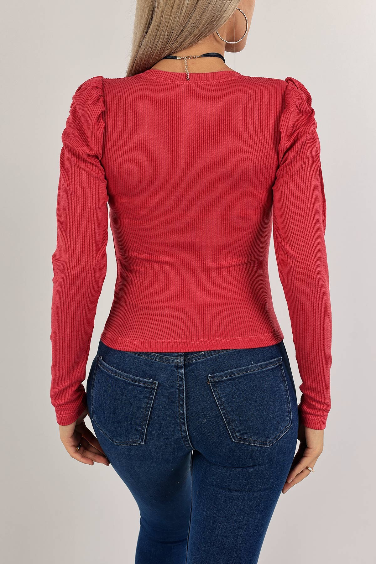 Fuşya Fitilli Likralı Bluz 135147
