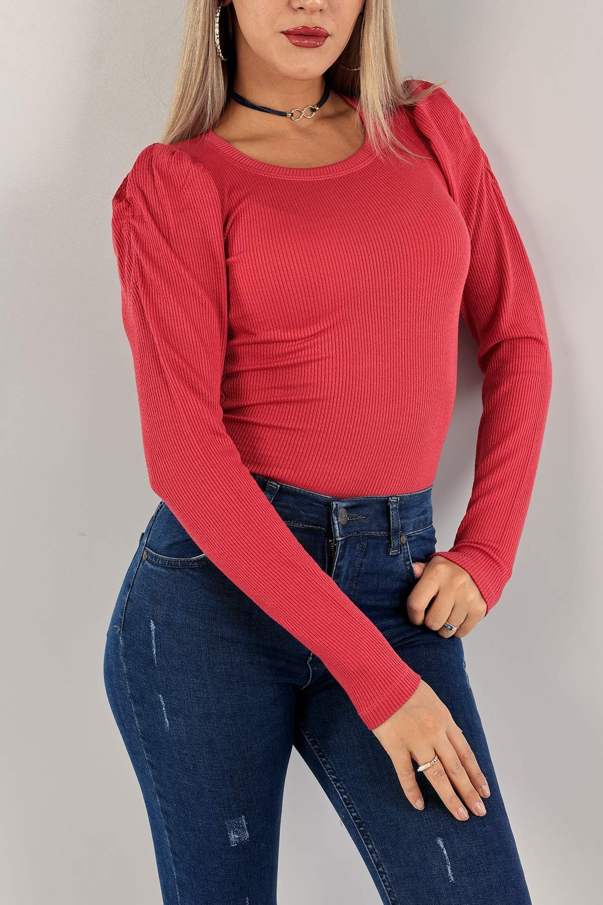 Fuşya Fitilli Likralı Bluz 135147