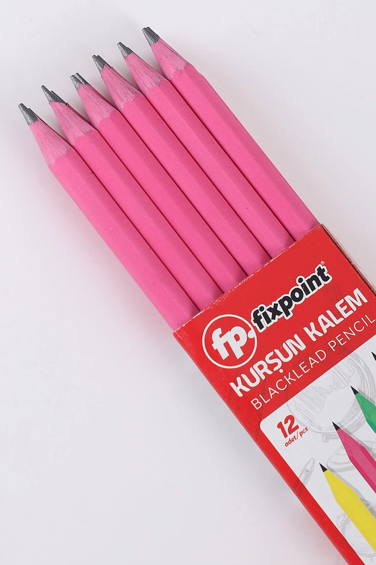 Fuşya Fixpoint Neon Kurşun Kalem 12'Lİ 421748