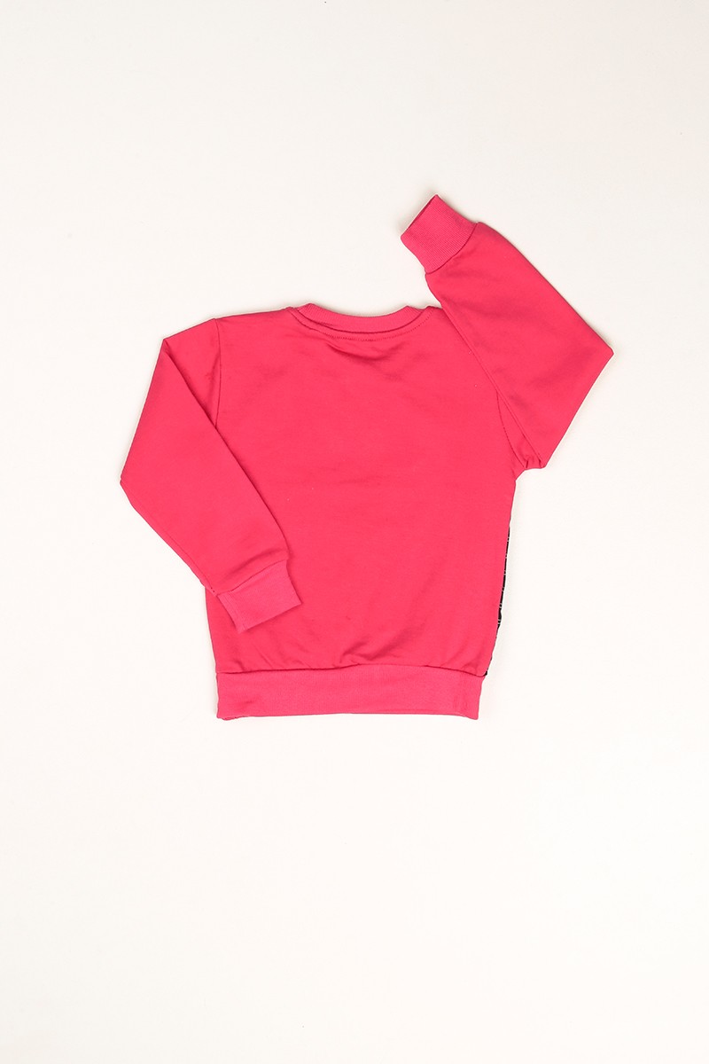 Fuşya İçi Şardonlu Baskılı Kız Çocuk Sweat 80751