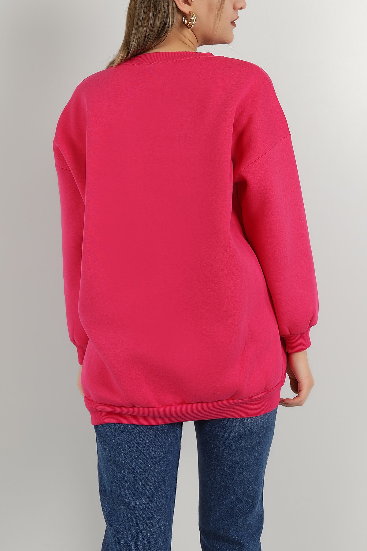 Fuşya İçi Şardonlu Bayan Sweat 146629