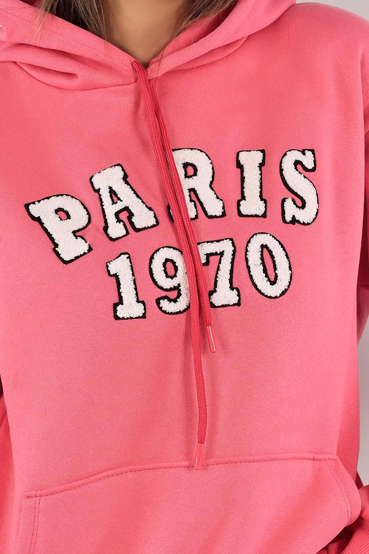 Fuşya İçi Şardonlu Süzene Nakışlı Sweat 136922