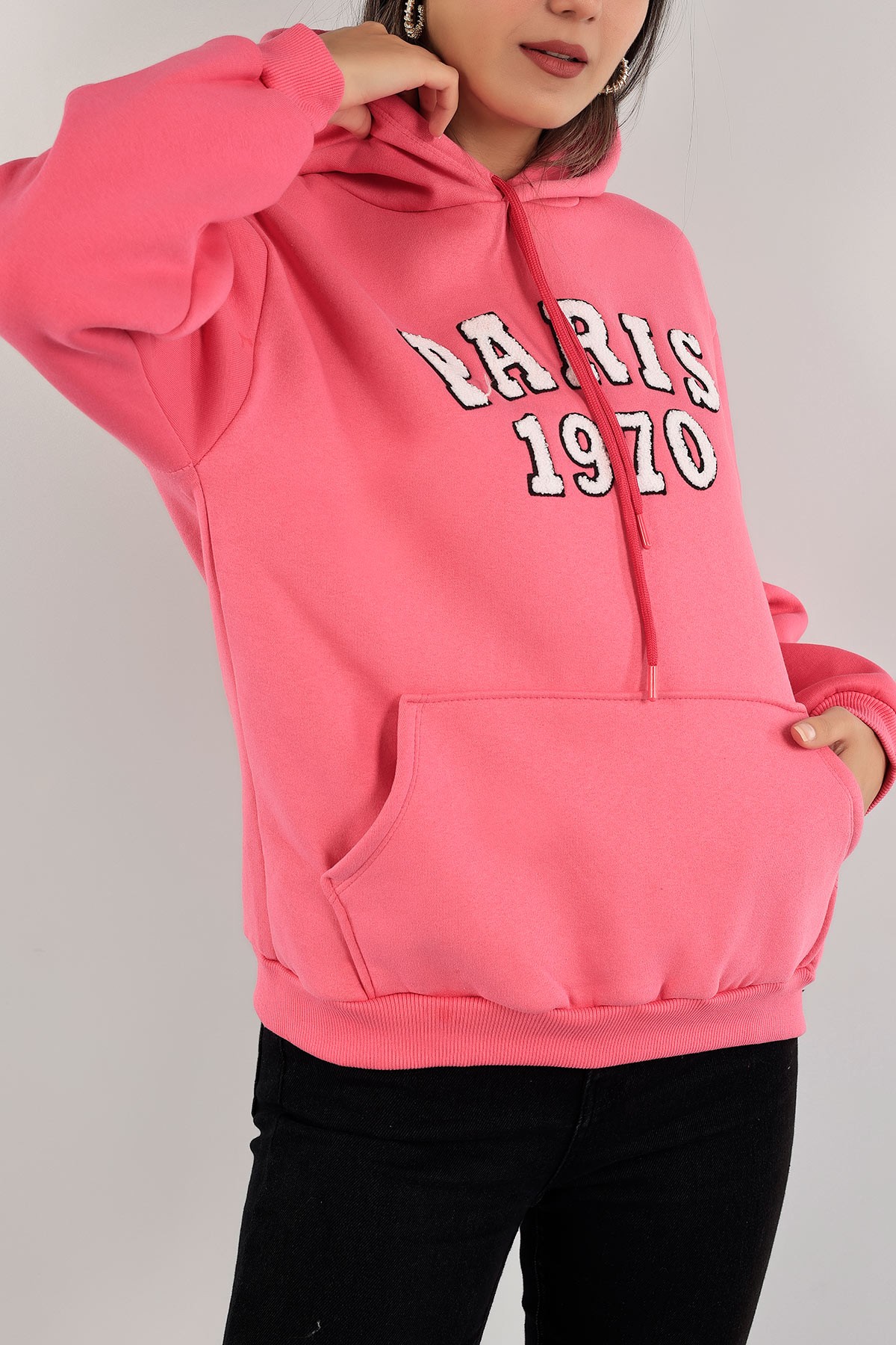 Fuşya İçi Şardonlu Süzene Nakışlı Sweat 136922