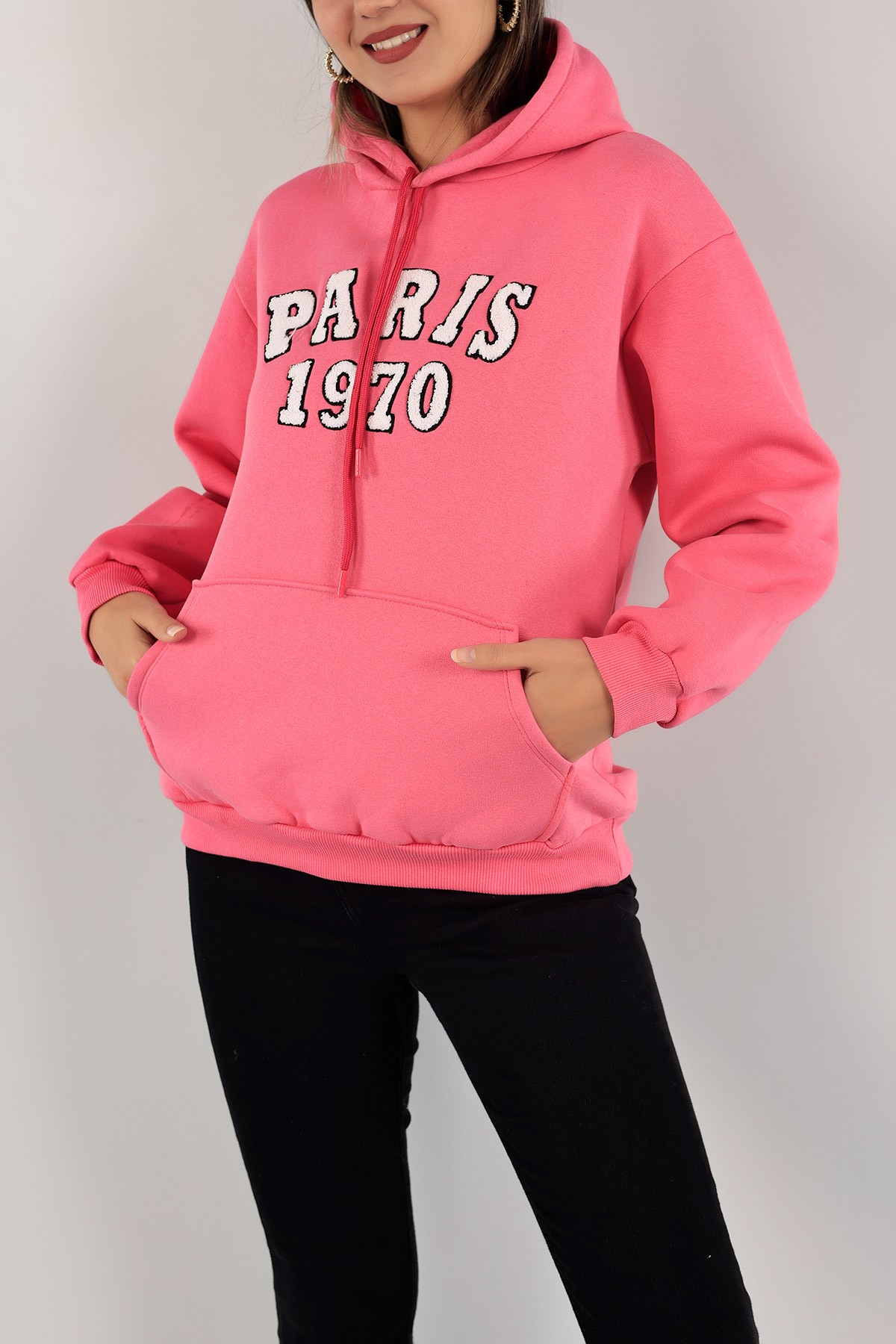 Fuşya İçi Şardonlu Süzene Nakışlı Sweat 136922