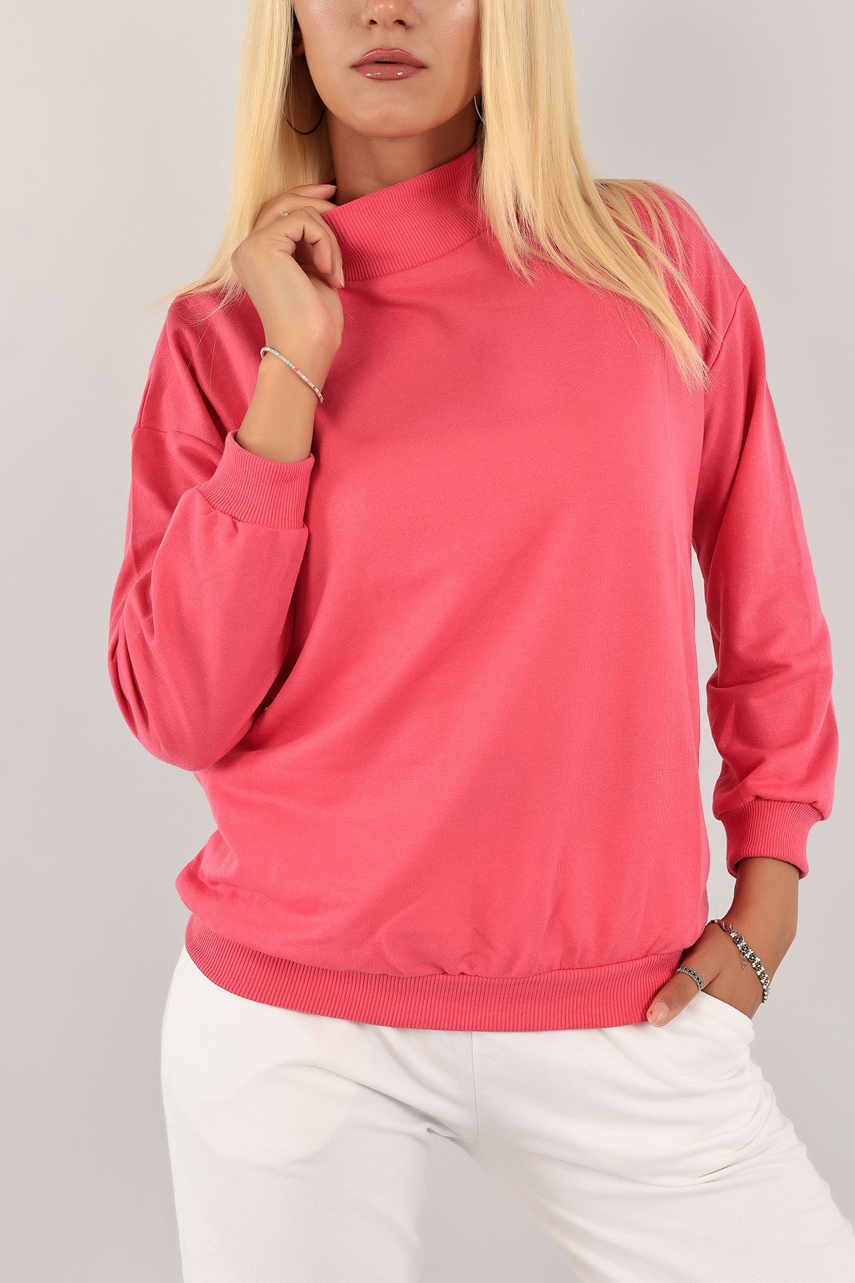 Fuşya İki İp Balıkçı Bayan Sweat 127898