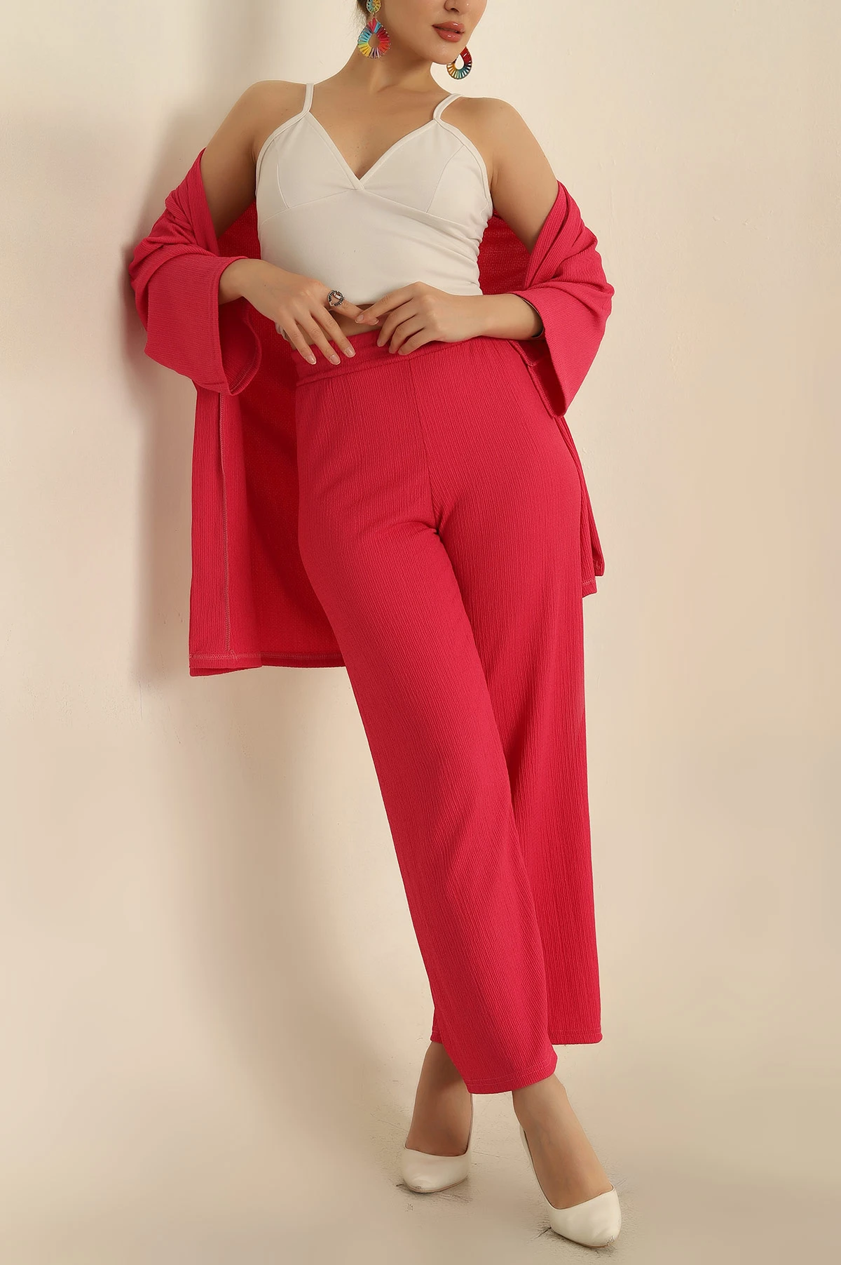 Fuşya Kimono Pantolon Okyanus İkili Takım 273222