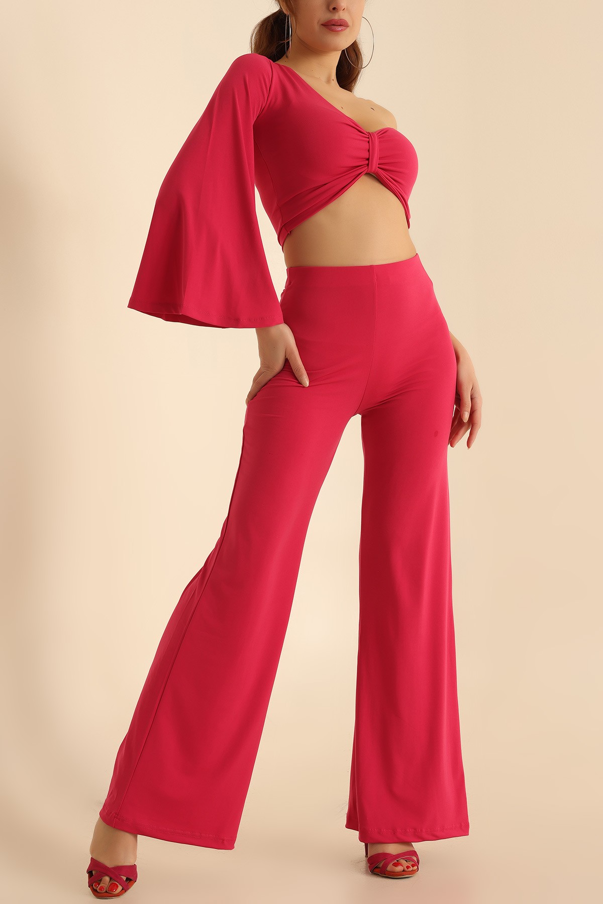 Fuşya Pantolon Bluz Sandy İkili Takım 213958