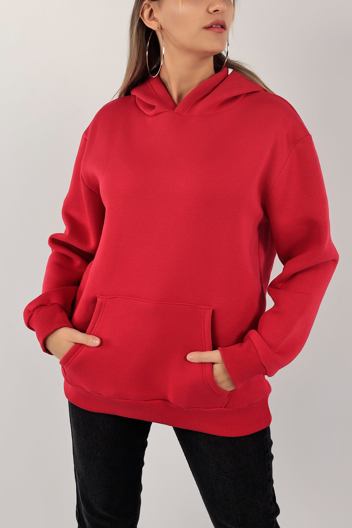 Fuşya Şardonlu Bayan Sweat 136530