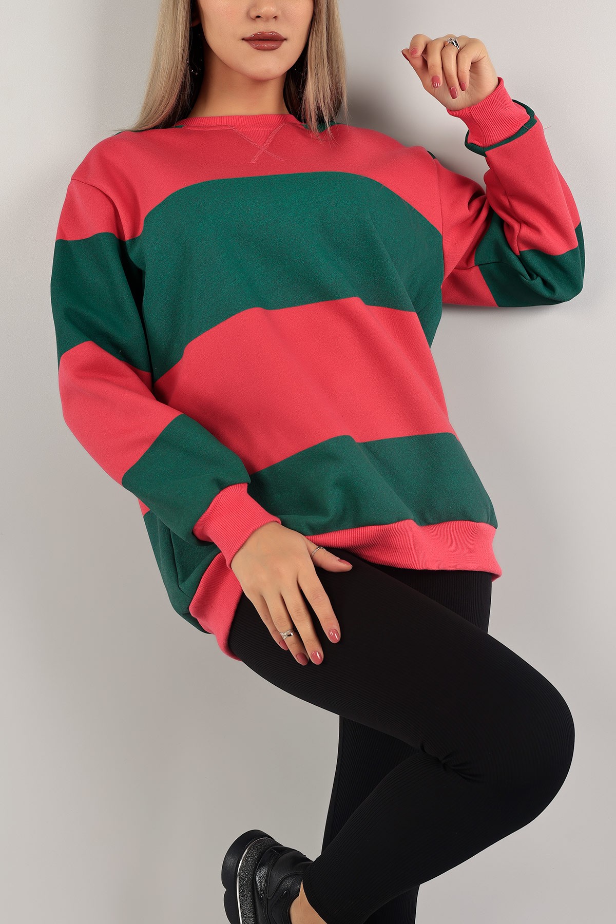 Fuşya Şardonlu Bayan Sweat 138858