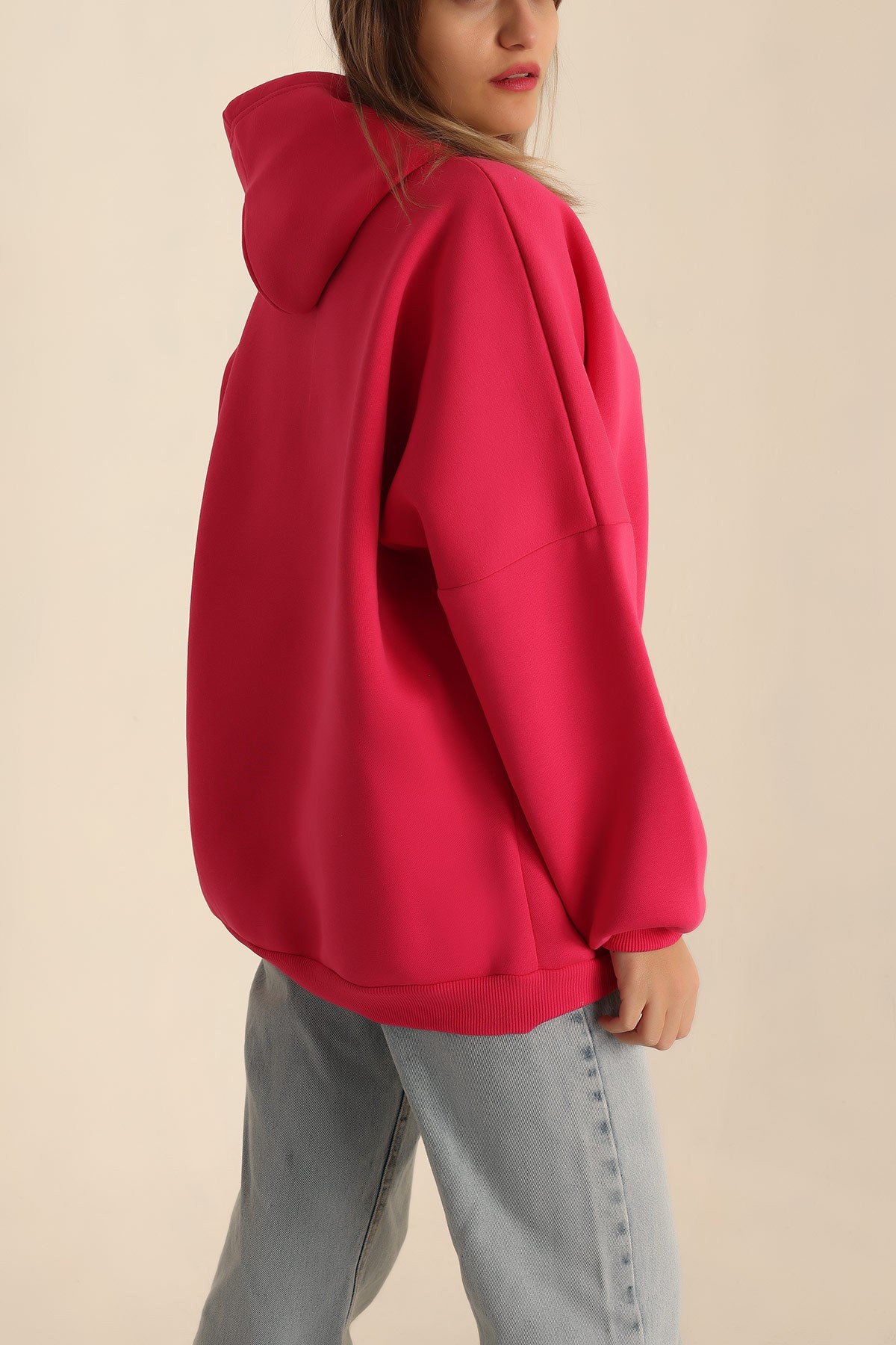 Fuşya Şardonlu Bayan Sweat 224203