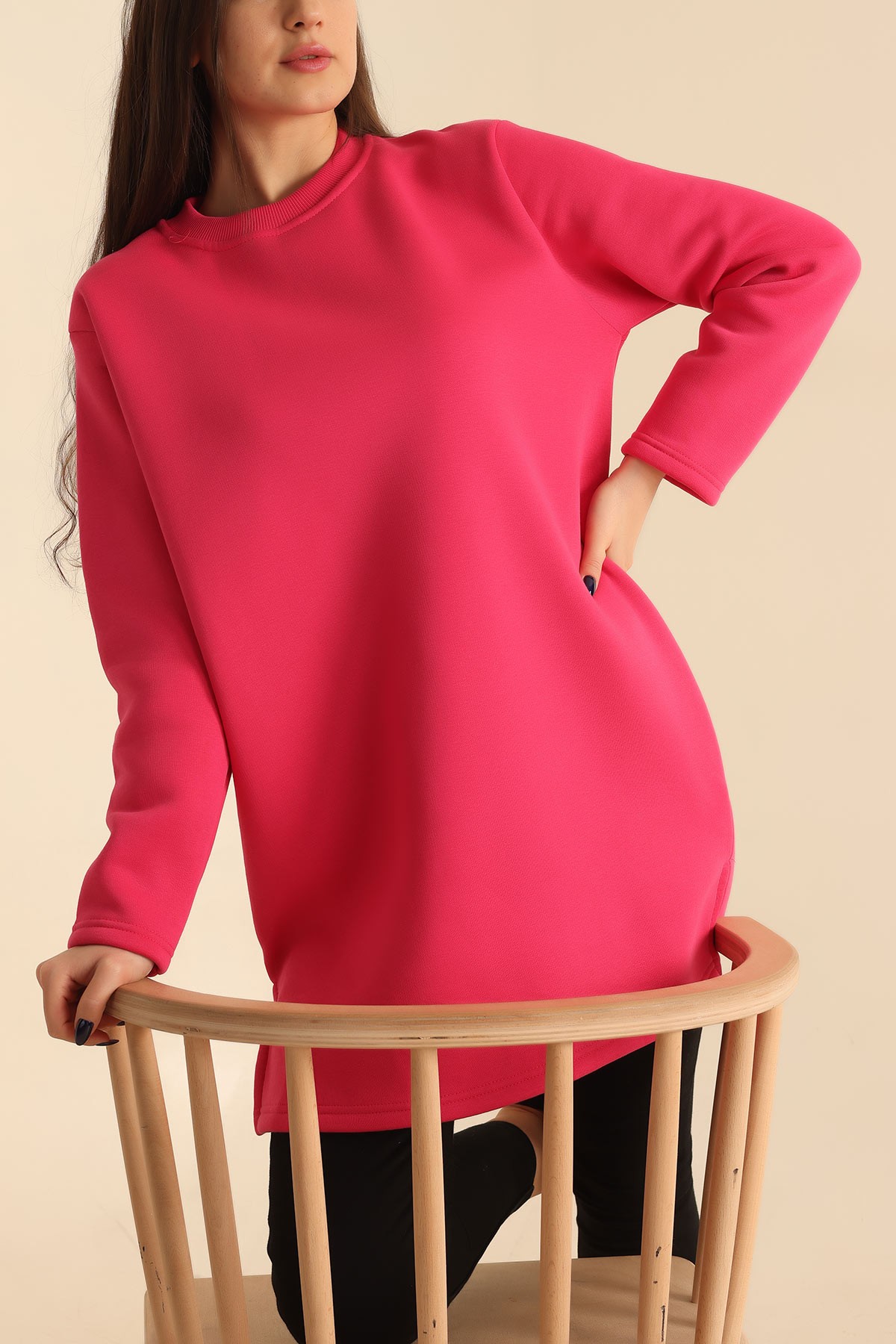 Fuşya Şardonlu Sweat Tunik 217000