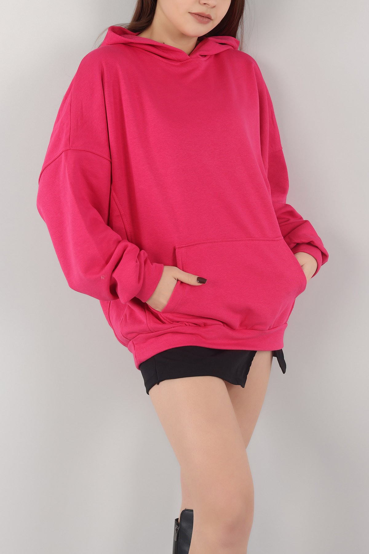 Fuşya Şardonsuz Üç İp Bayan Sweat 151522